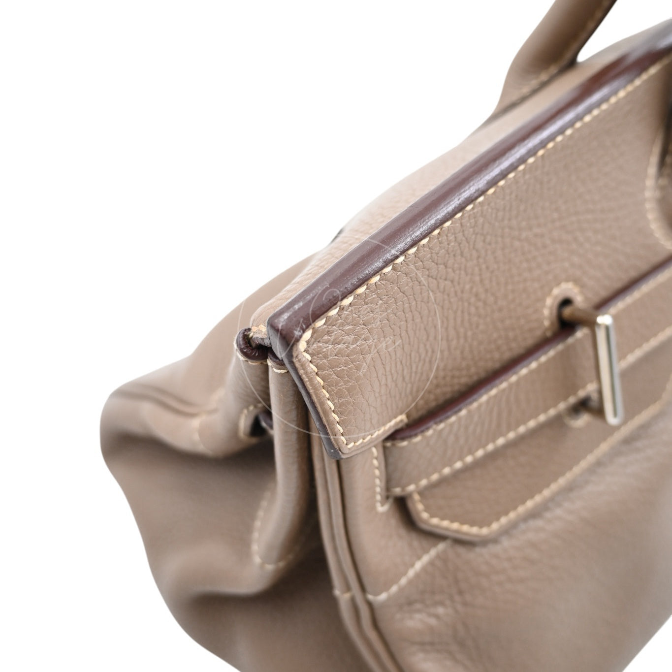 [Pre-owned] Hermes Birkin Shoulder Etoupe Togo PHW Stamp Square I
