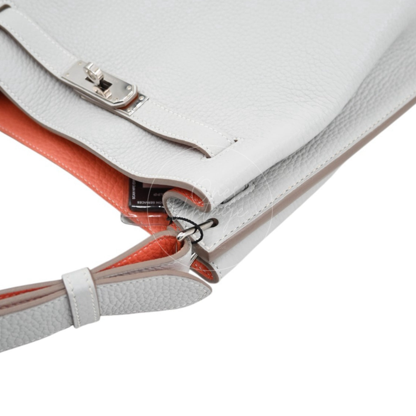 Hermes So Kelly 22 PHW Square Q Gris Pearl