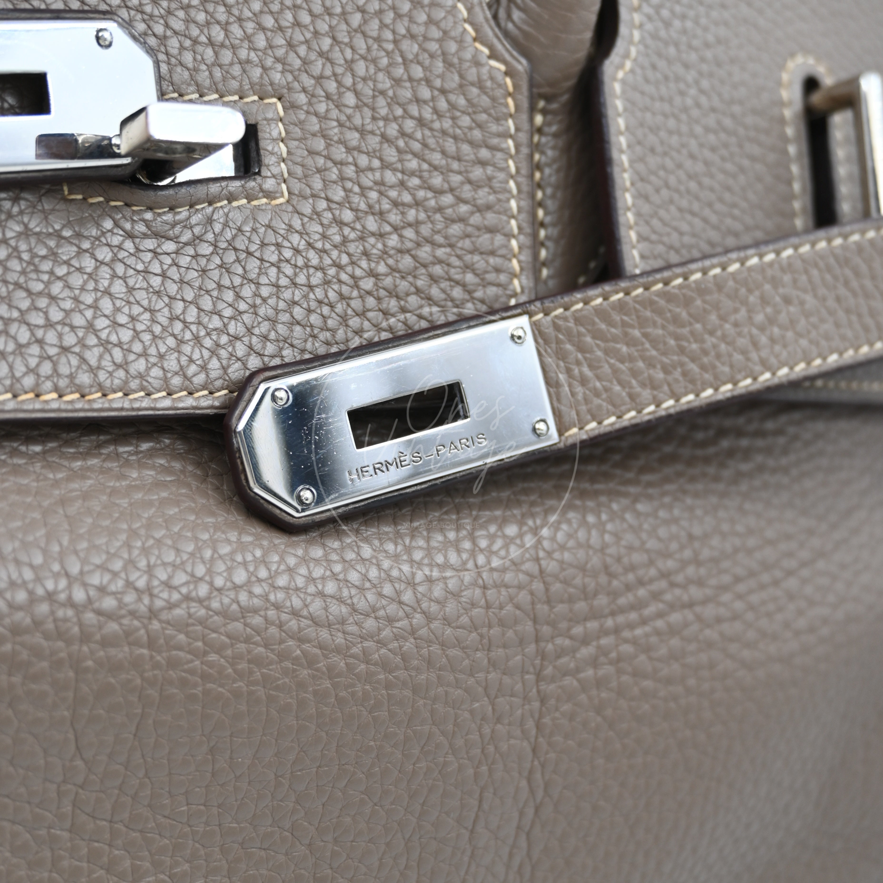[Pre-owned] Hermes Birkin Shoulder Etoupe Togo PHW Stamp Square I