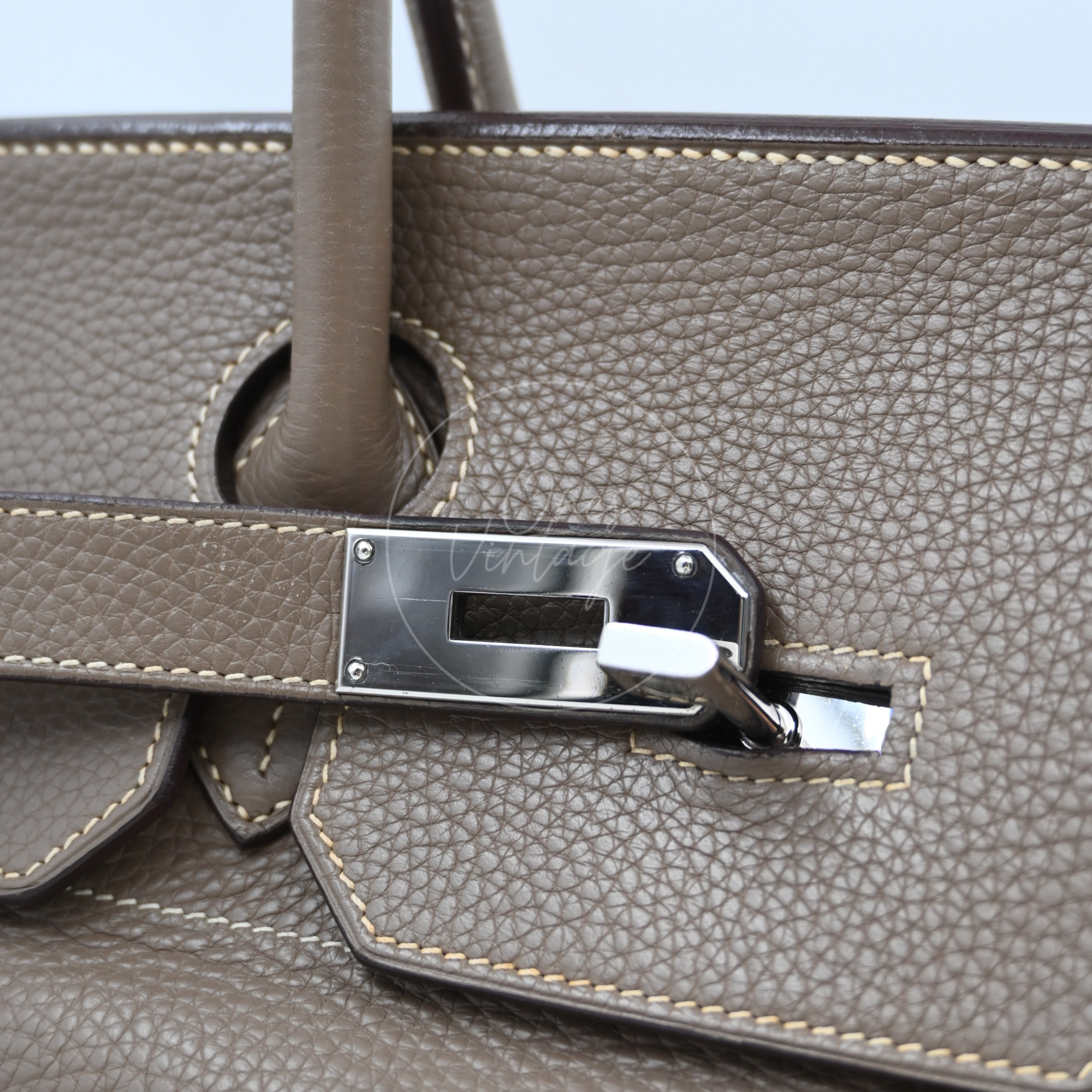 [Pre-owned] Hermes Birkin Shoulder Etoupe Togo PHW Stamp Square I