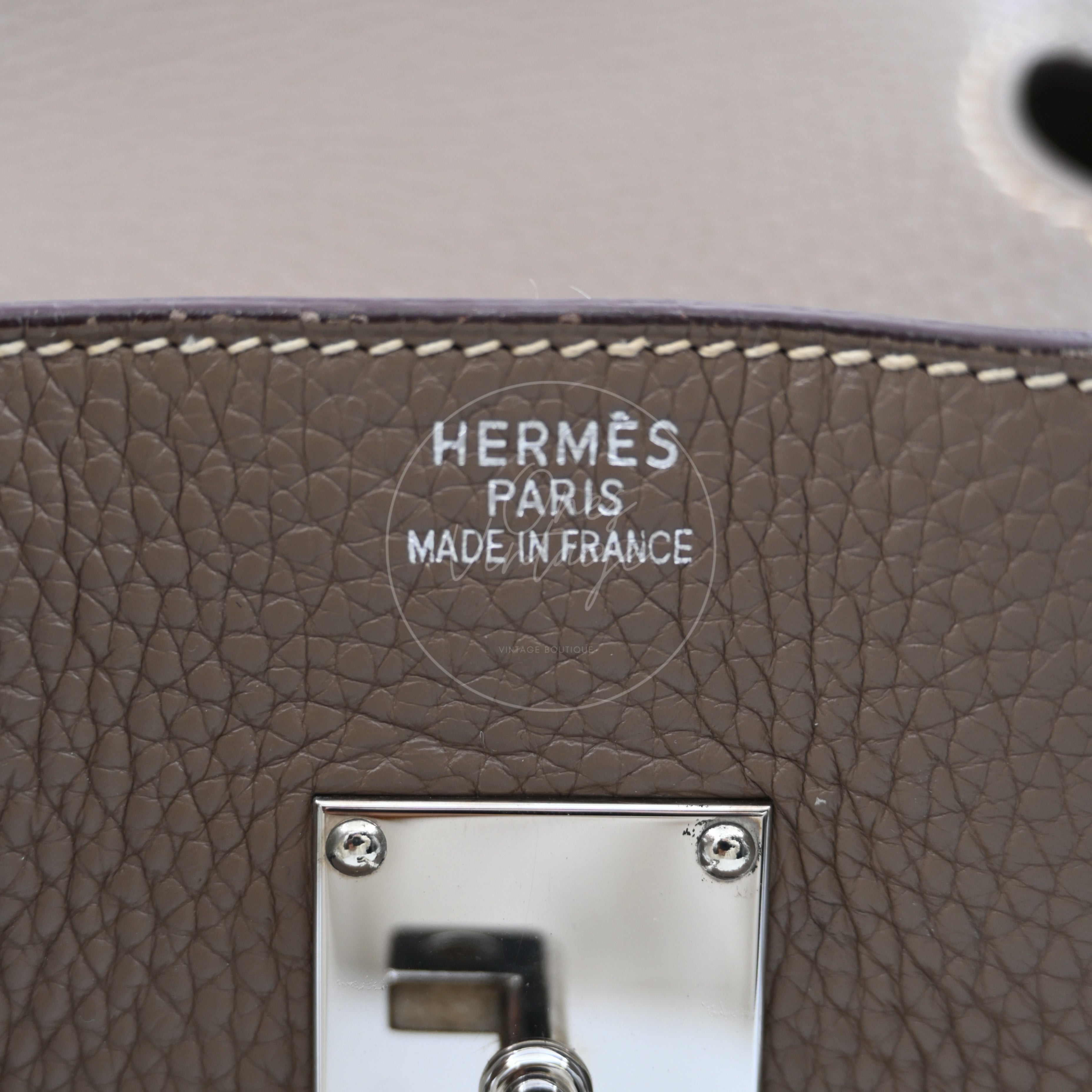 [Pre-owned] Hermes Birkin Shoulder Etoupe Togo PHW Stamp Square I