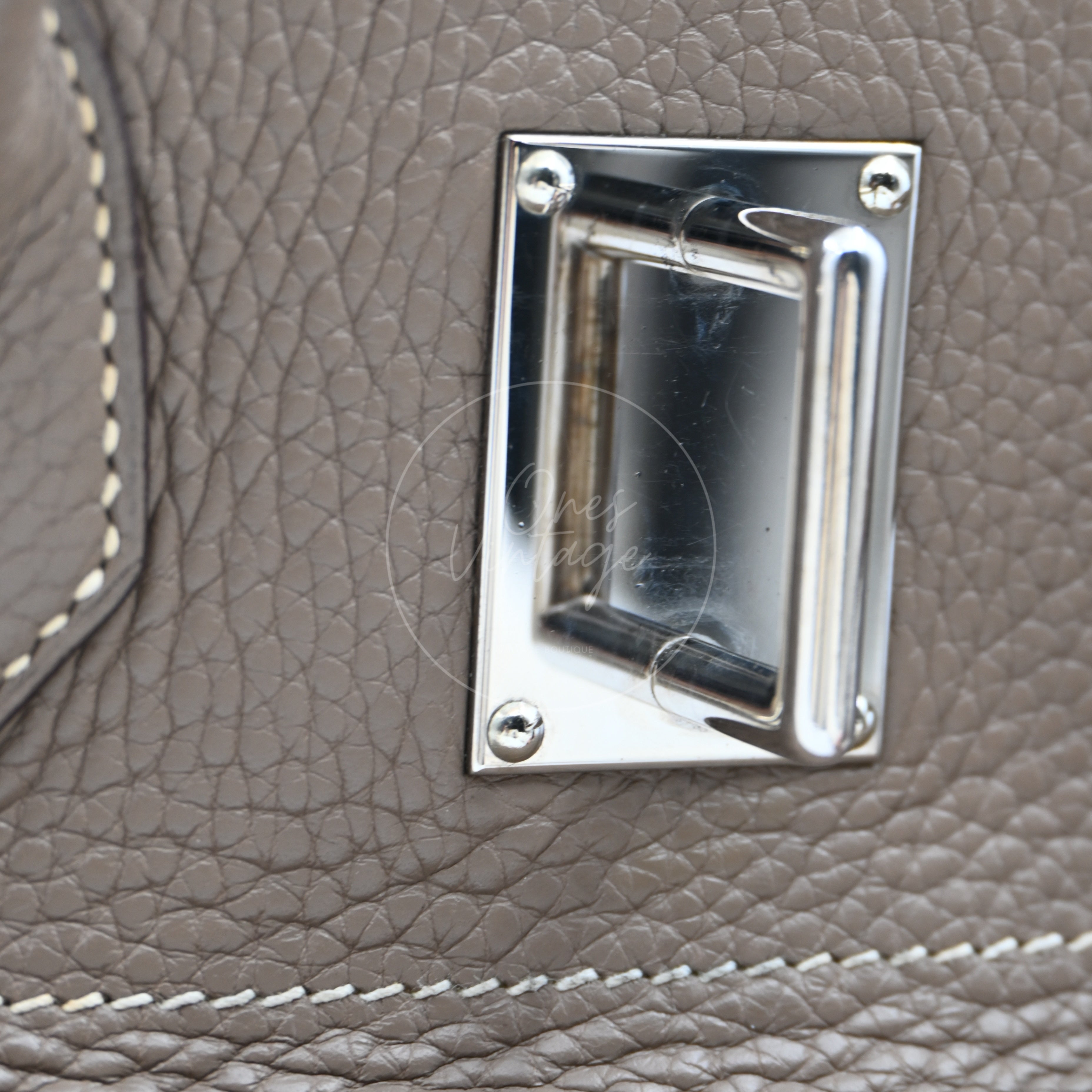 [Pre-owned] Hermes Birkin Shoulder Etoupe Togo PHW Stamp Square I