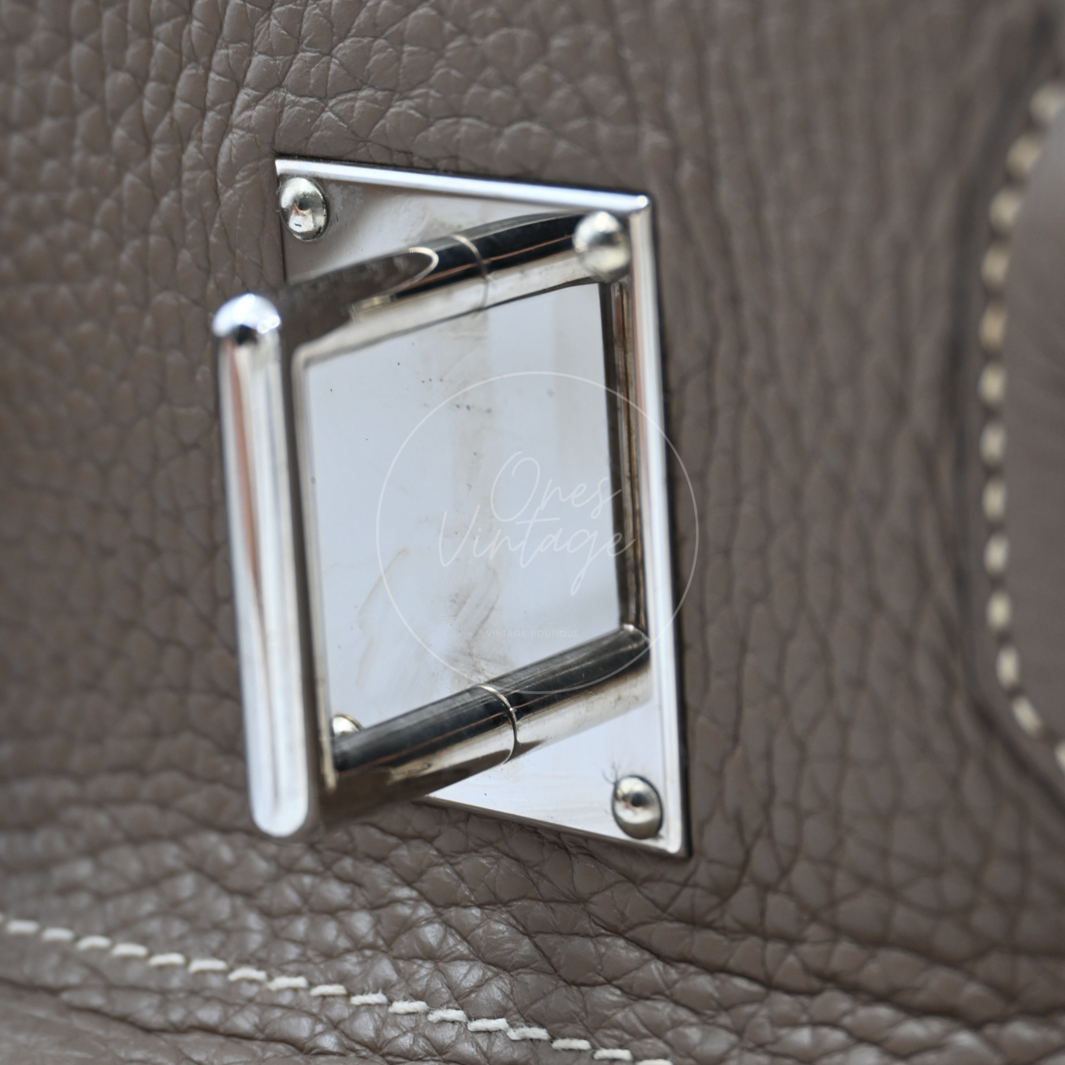 [Pre-owned] Hermes Birkin Shoulder Etoupe Togo PHW Stamp Square I