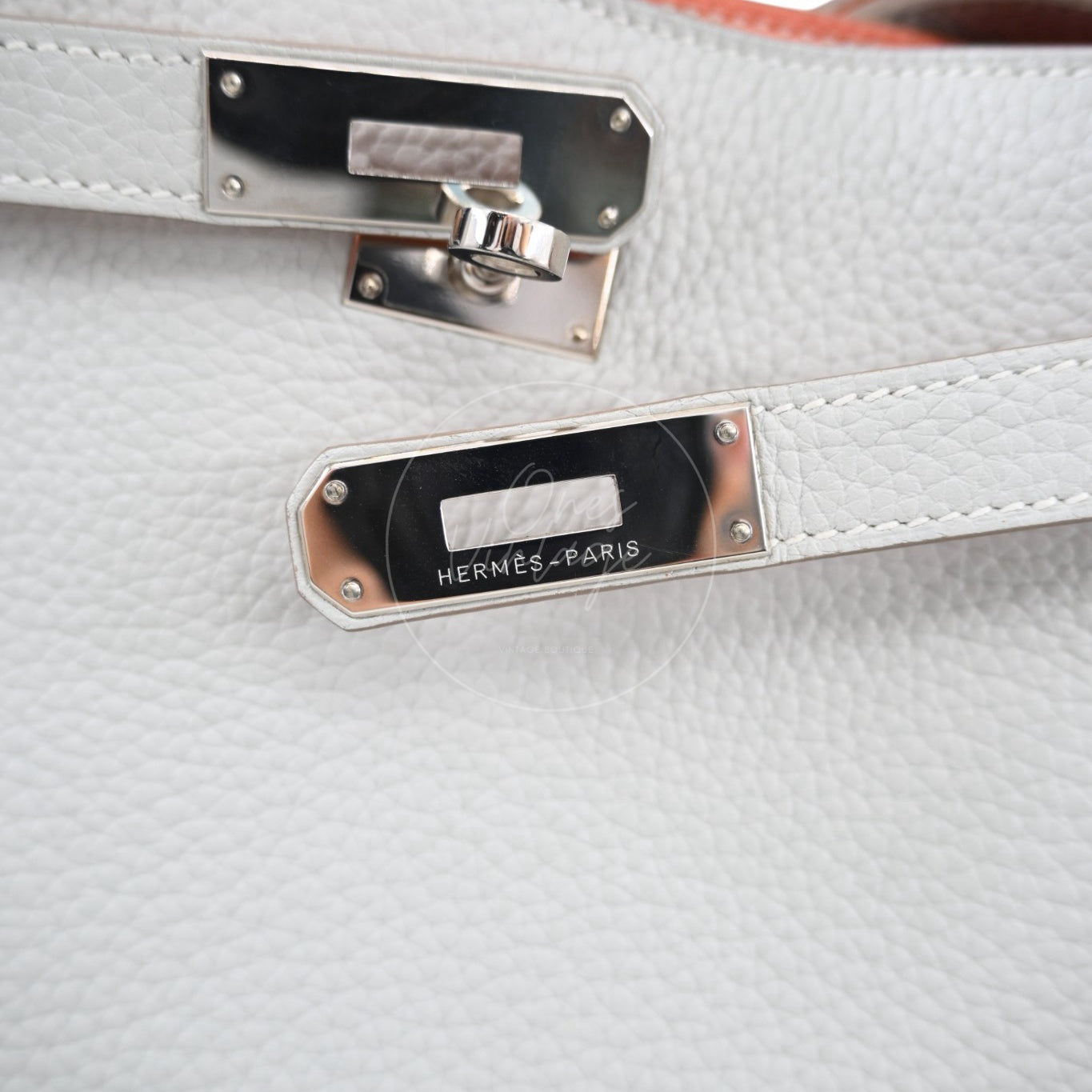 Hermes So Kelly 22 PHW Square Q Gris Pearl