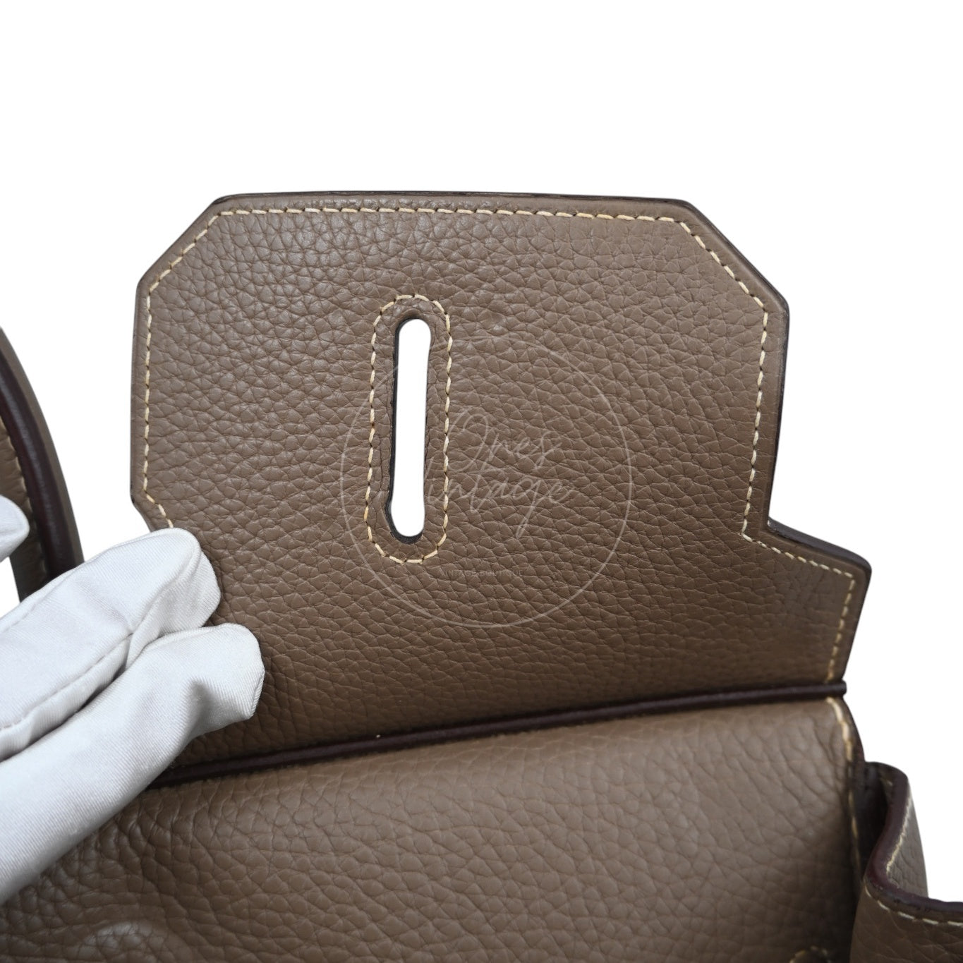 [Pre-owned] Hermes Birkin Shoulder Etoupe Togo PHW Stamp Square I