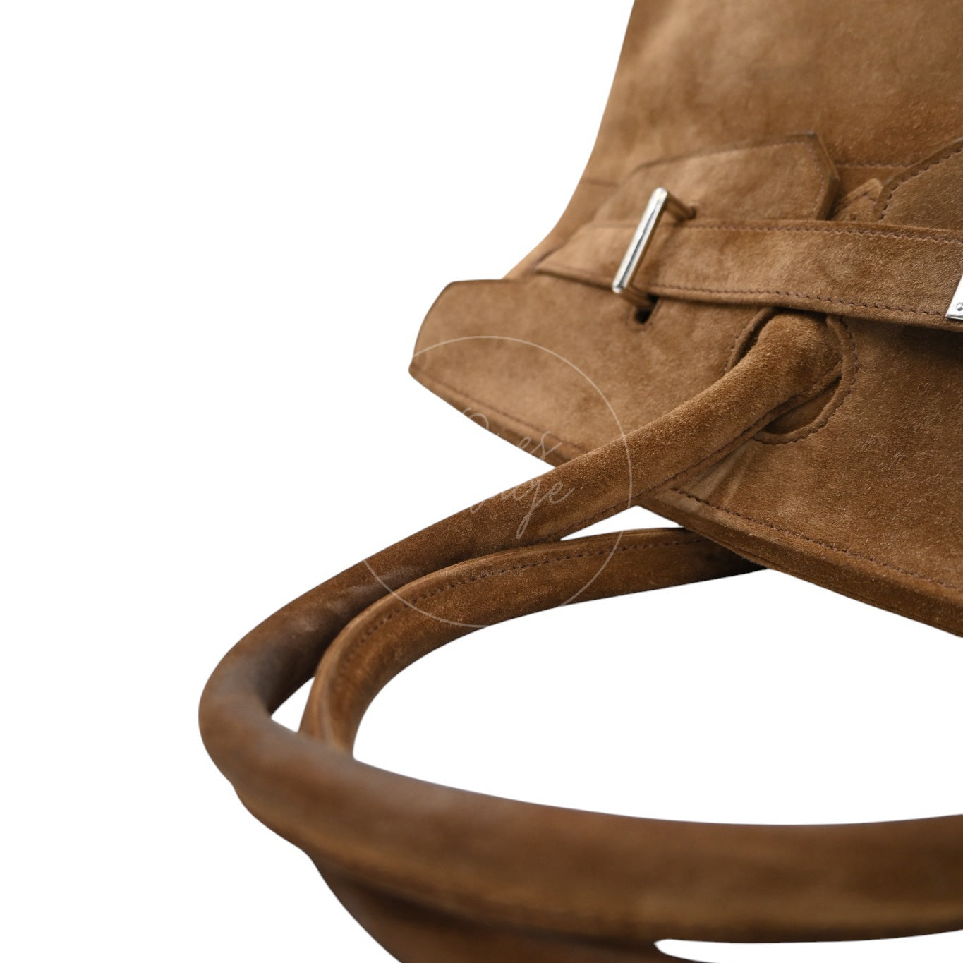 [Pre-owned] Hermes Birkin Shoulder Doblis Suede Brown Bag