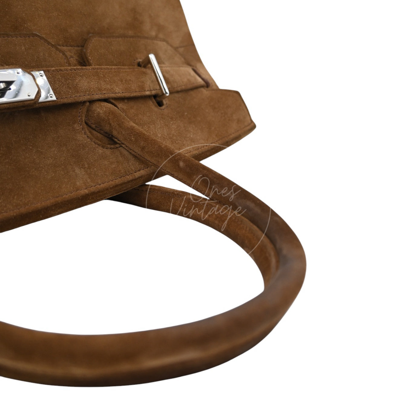 [Pre-owned] Hermes Birkin Shoulder Doblis Suede Brown Bag