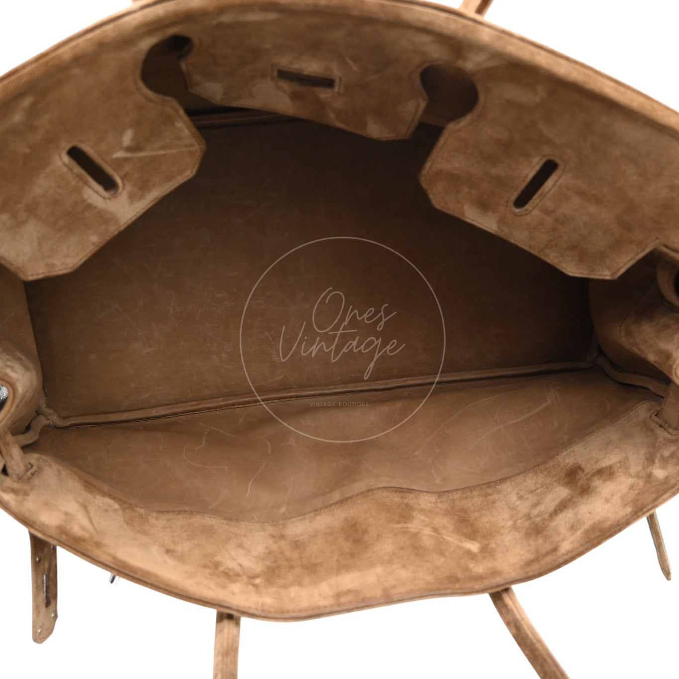 [Pre-owned] Hermes Birkin Shoulder Doblis Suede Brown Bag