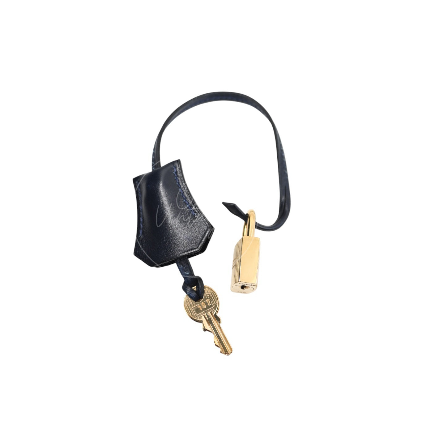 [Pre-owned] Hermes Kelly 32 K32 Stamp Circle W Navy GHW