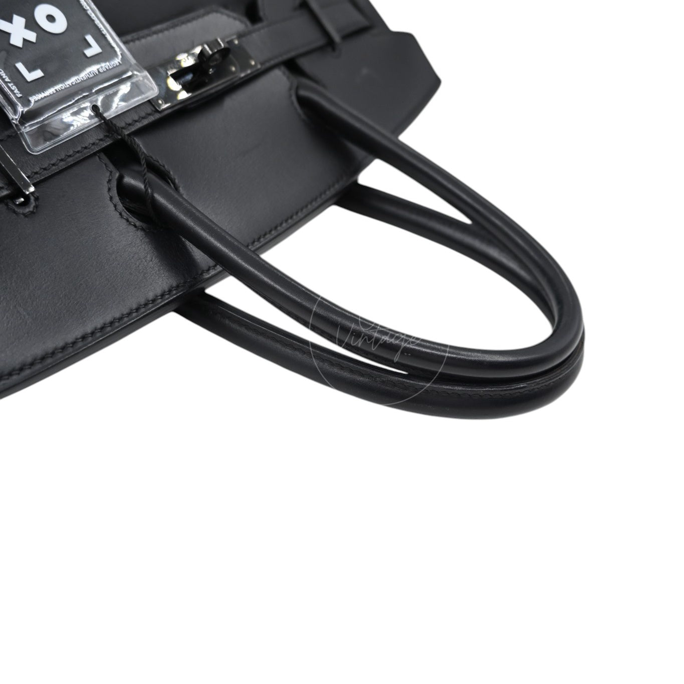 Hermes Birkin 30 So Black Box Calf Leather PVD Square N