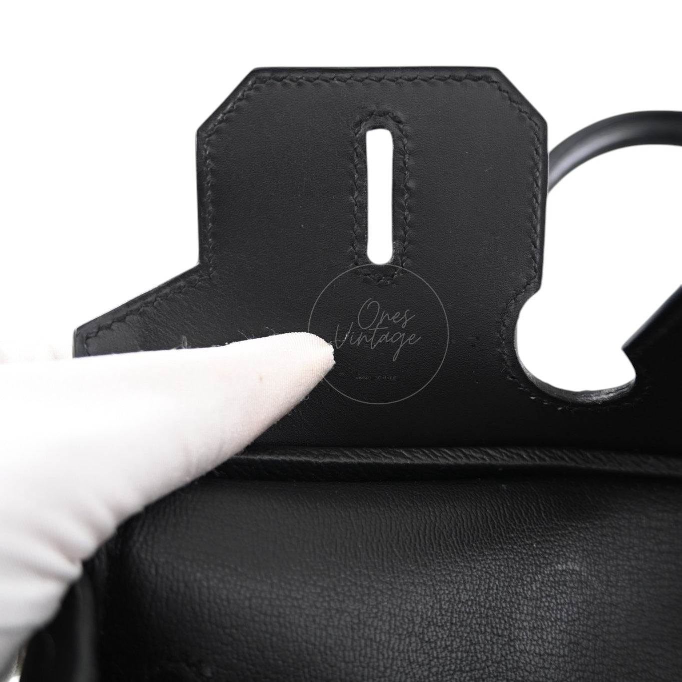 Hermes Birkin 30 So Black Box Calf Leather PVD Square N