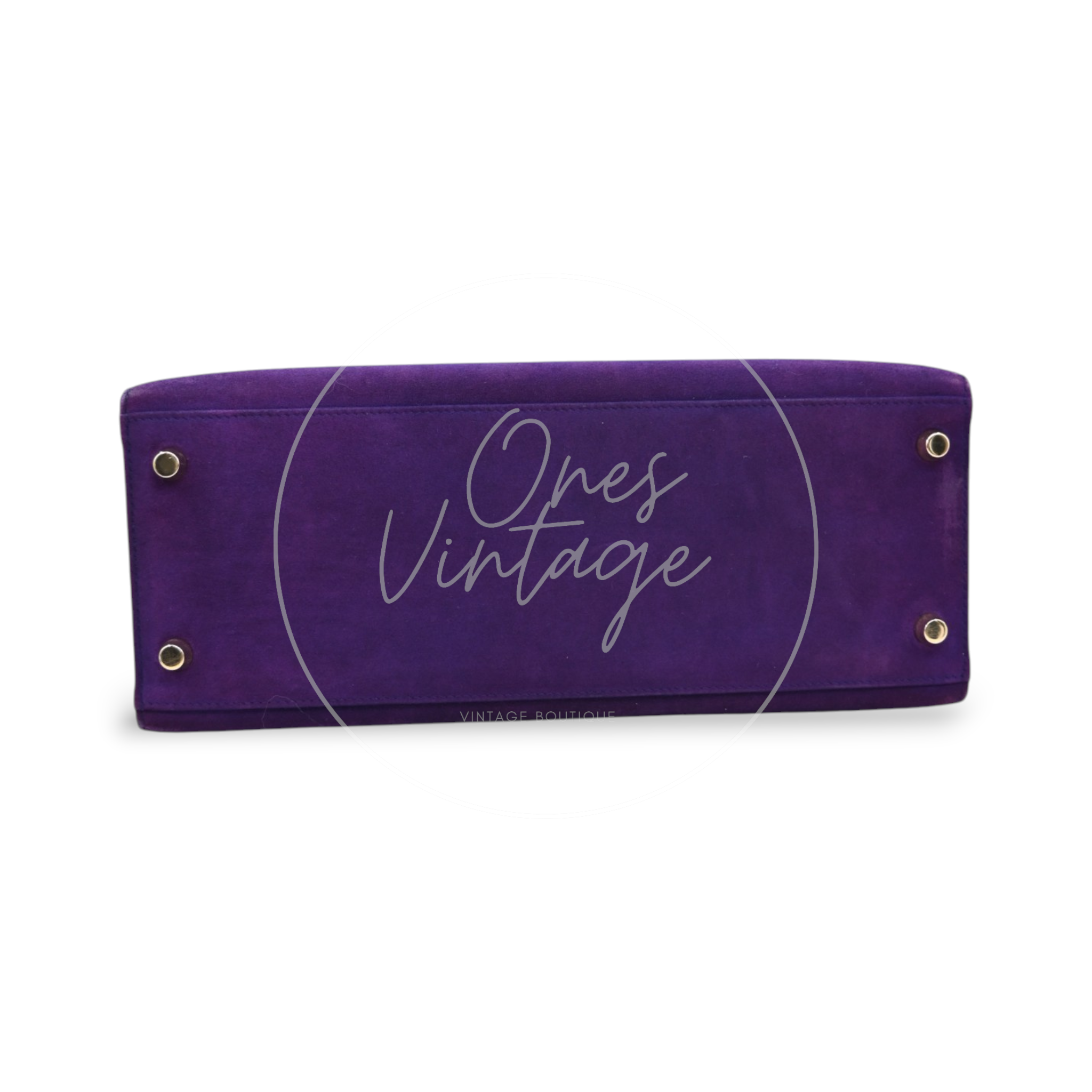 Hermes Kelly 28 Purple Suede GHW Square J
