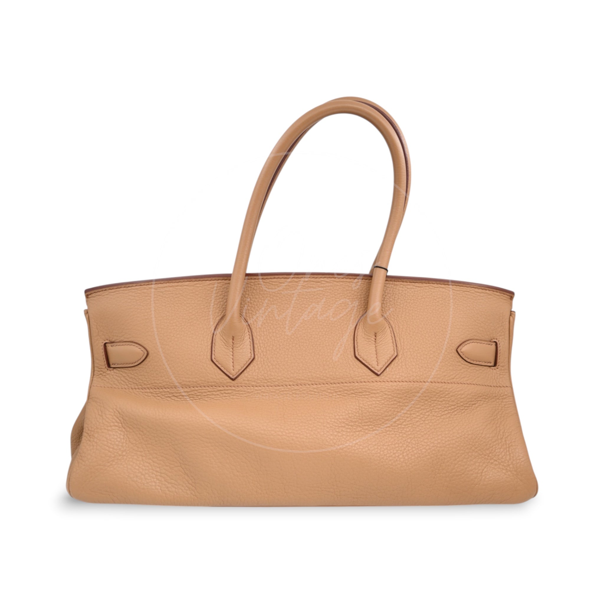 [Pre-owned] Hermes Shoulder Birkin Camel PHW Stamp Square L