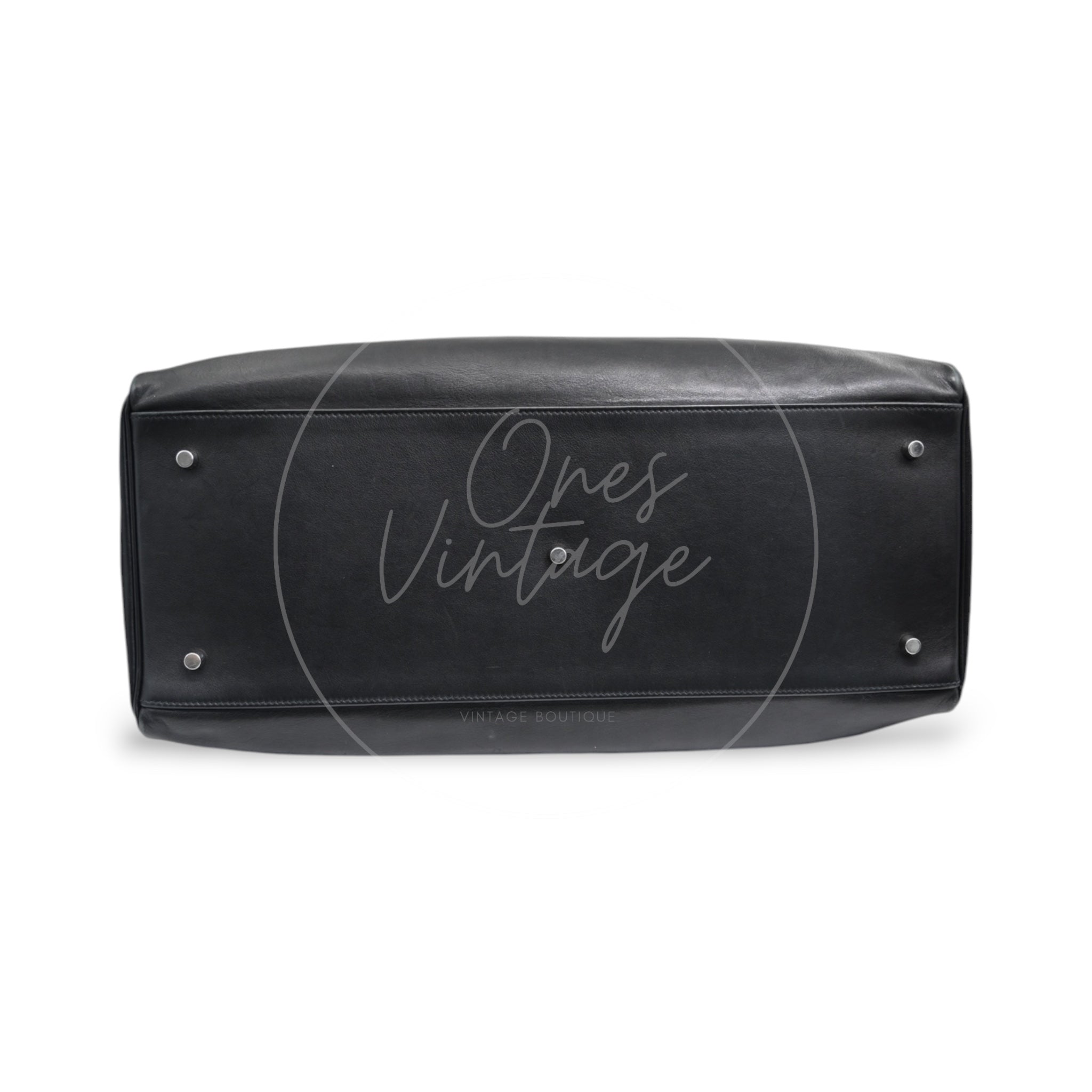 [Pre-owned] Hermes Kelly Relax 50 Black PHW