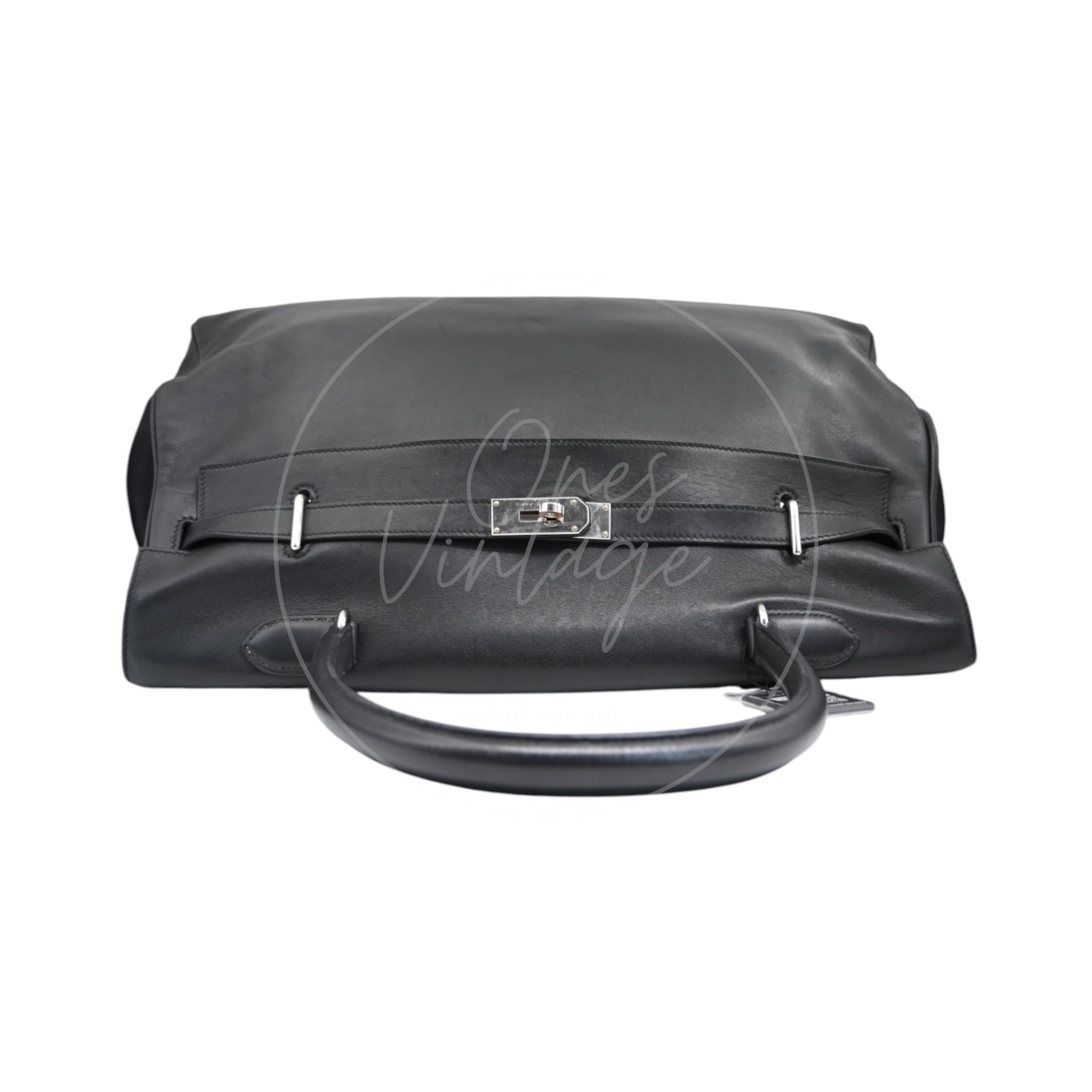 [Pre-owned] Hermes Kelly Relax 50 Black PHW