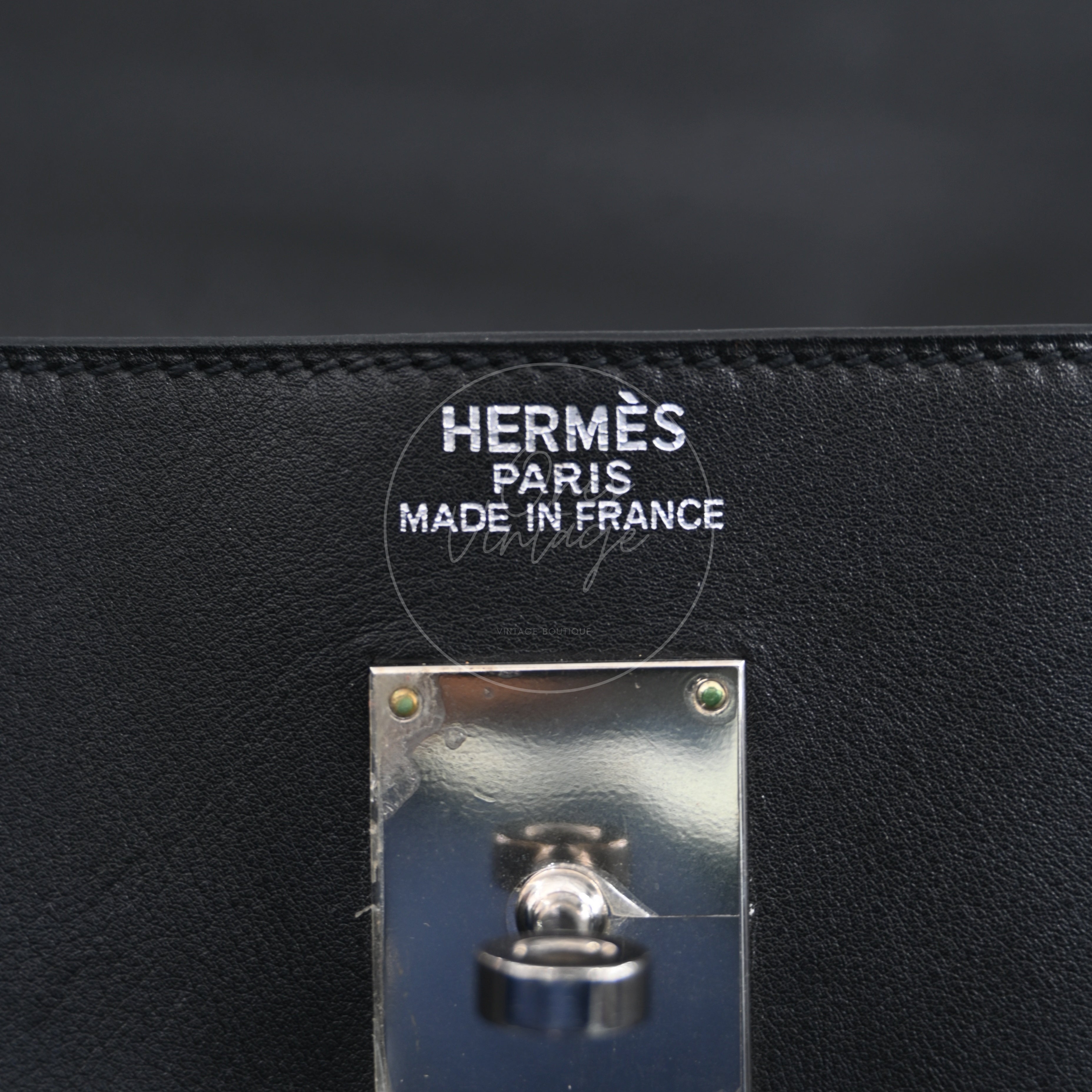 [Pre-owned] Hermes Kelly Relax 50 Black PHW