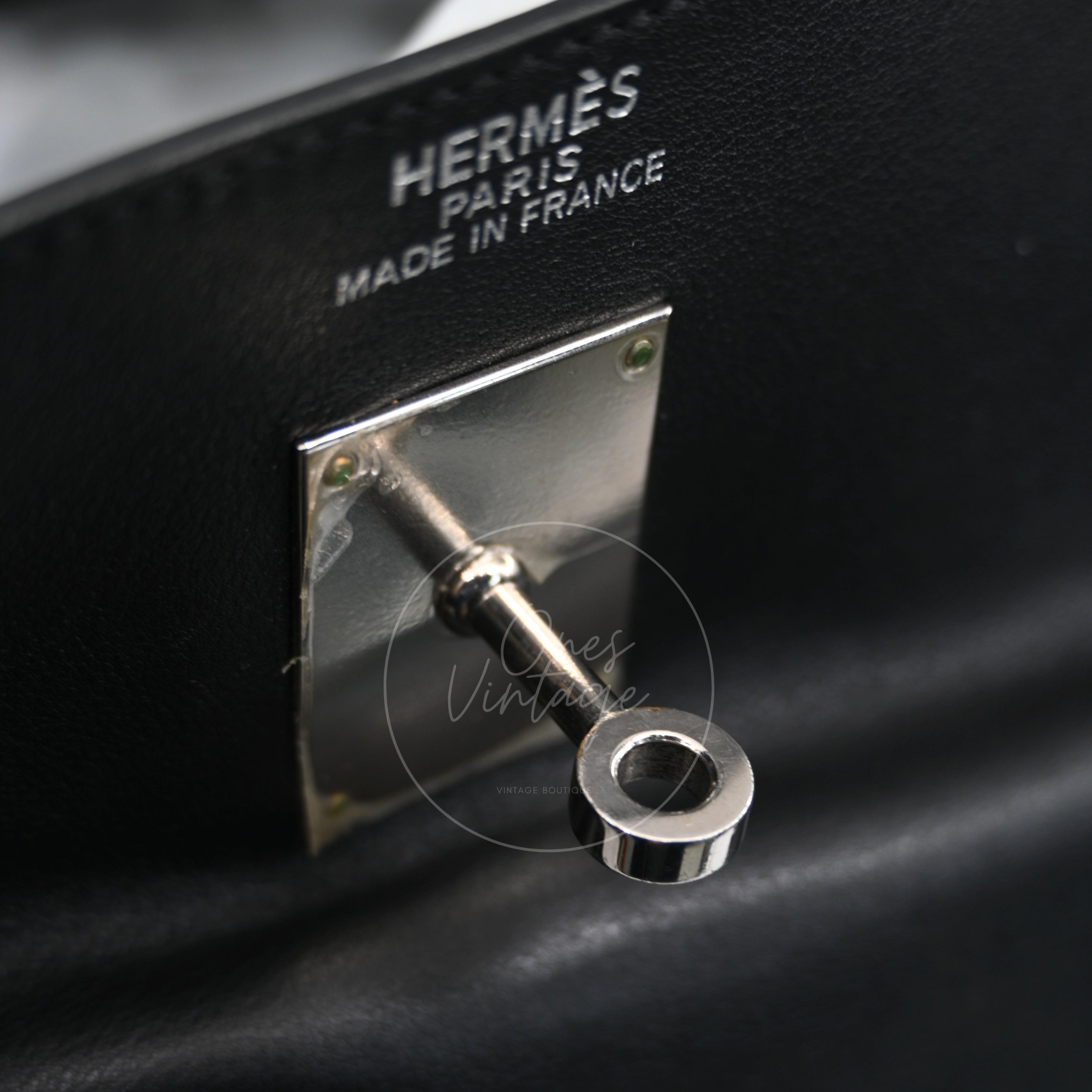 [Pre-owned] Hermes Kelly Relax 50 Black PHW