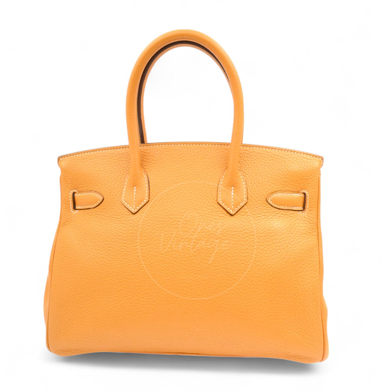 [Pre-owned] Hermes Birkin 30 Orange TC GHW Stamp Square P