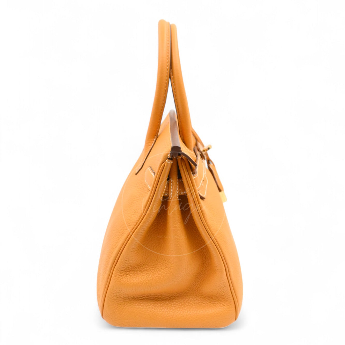 [Pre-owned] Hermes Birkin 30 Orange TC GHW Stamp Square P