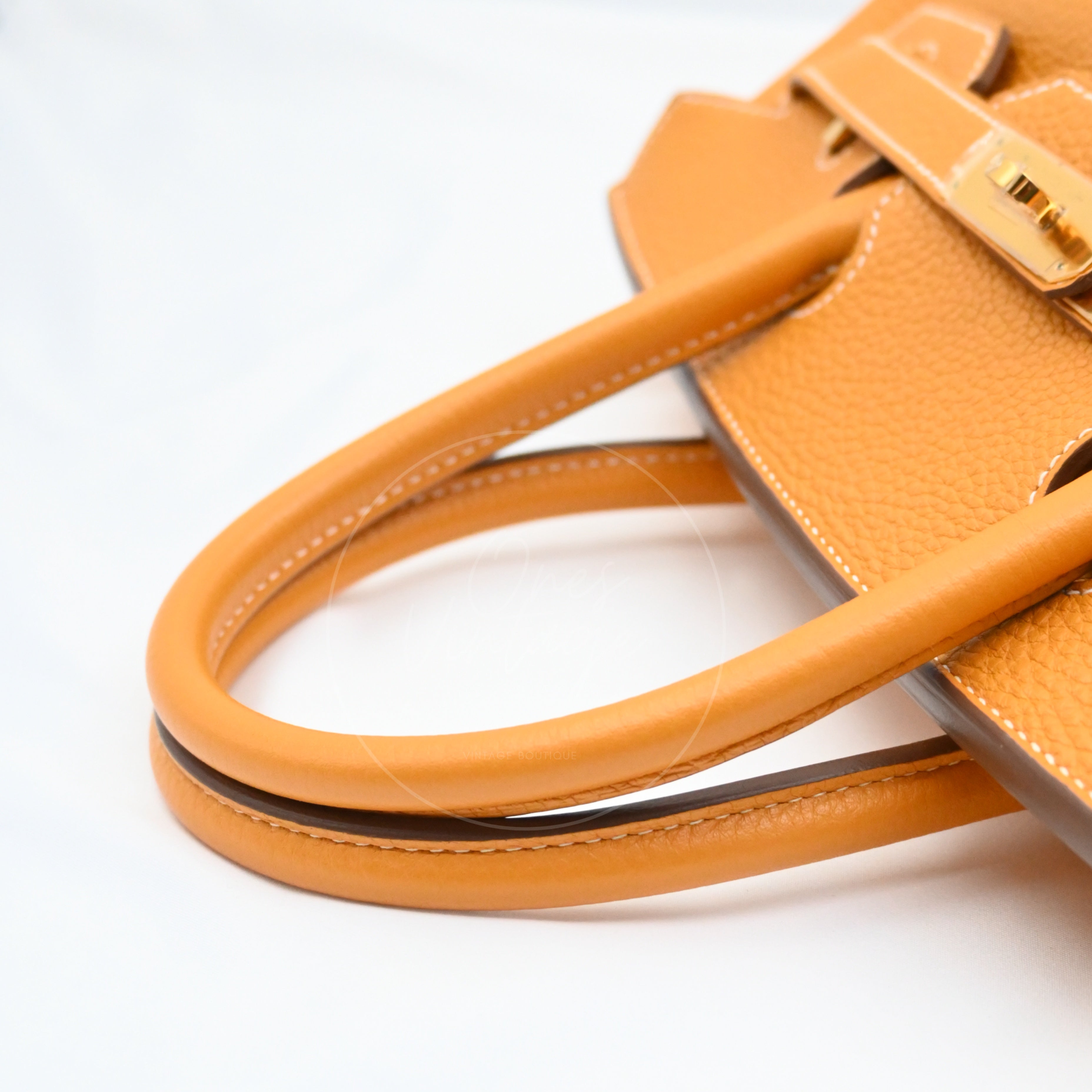 [Pre-owned] Hermes Birkin 30 Orange TC GHW Stamp Square P