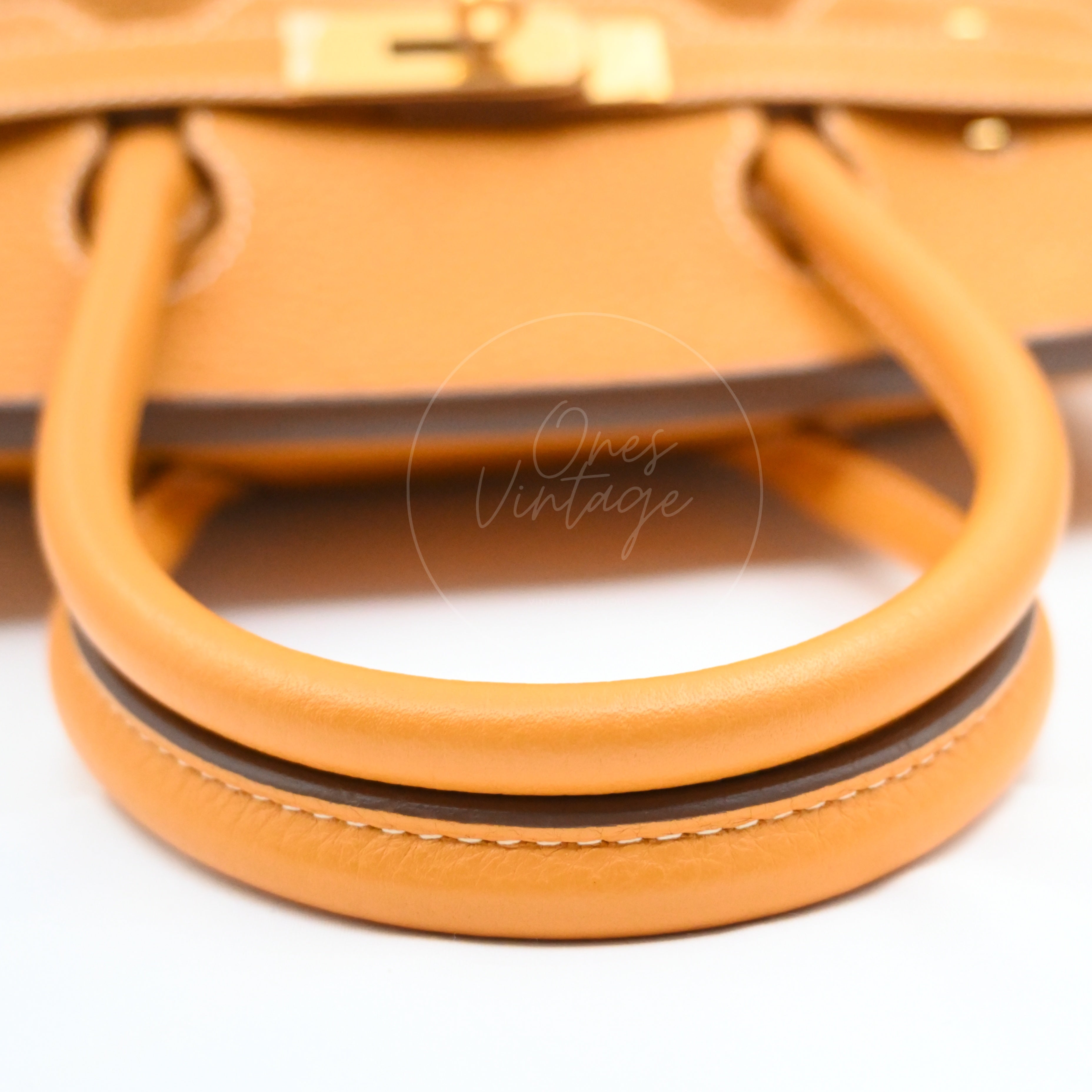 [Pre-owned] Hermes Birkin 30 Orange TC GHW Stamp Square P