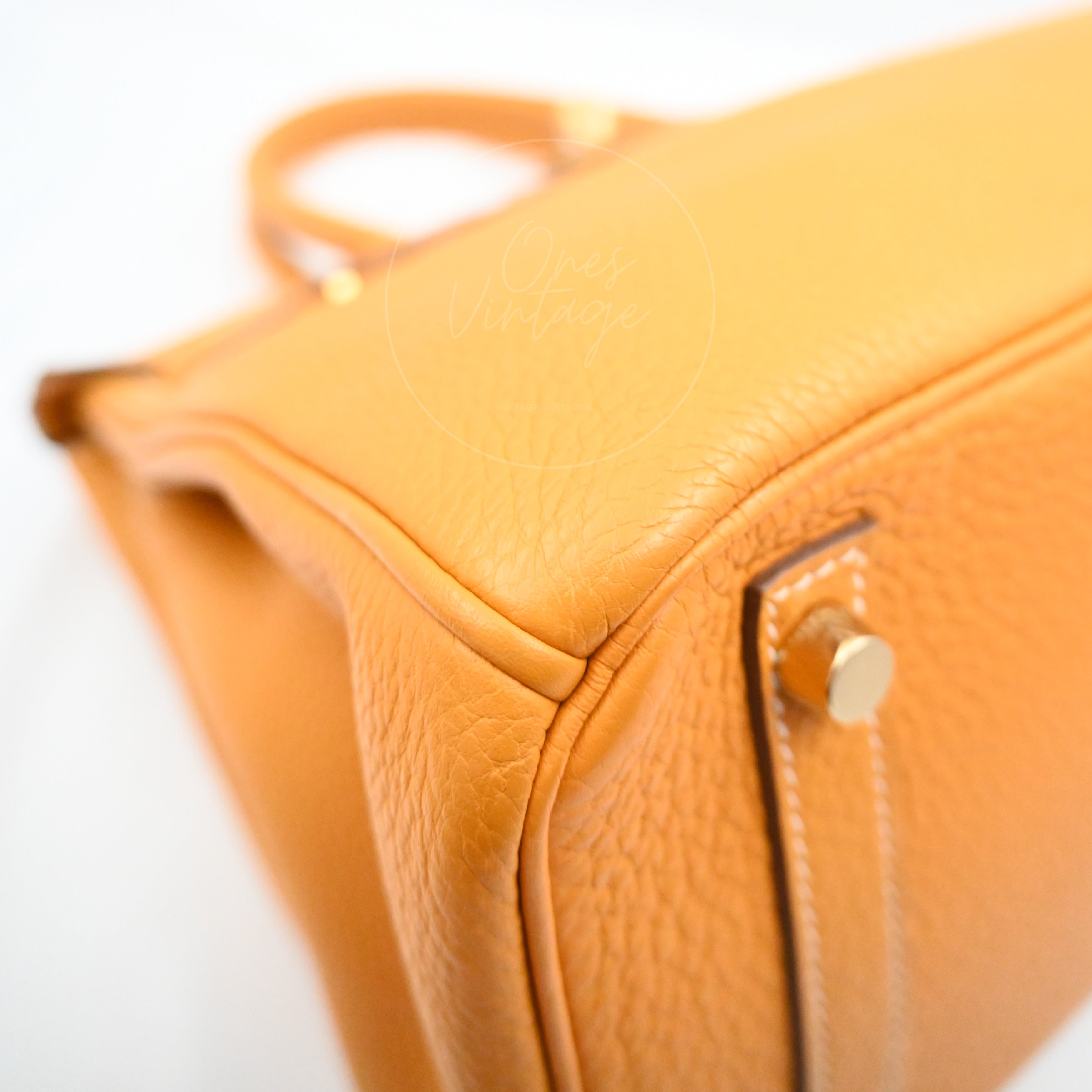 [Pre-owned] Hermes Birkin 30 Orange TC GHW Stamp Square P
