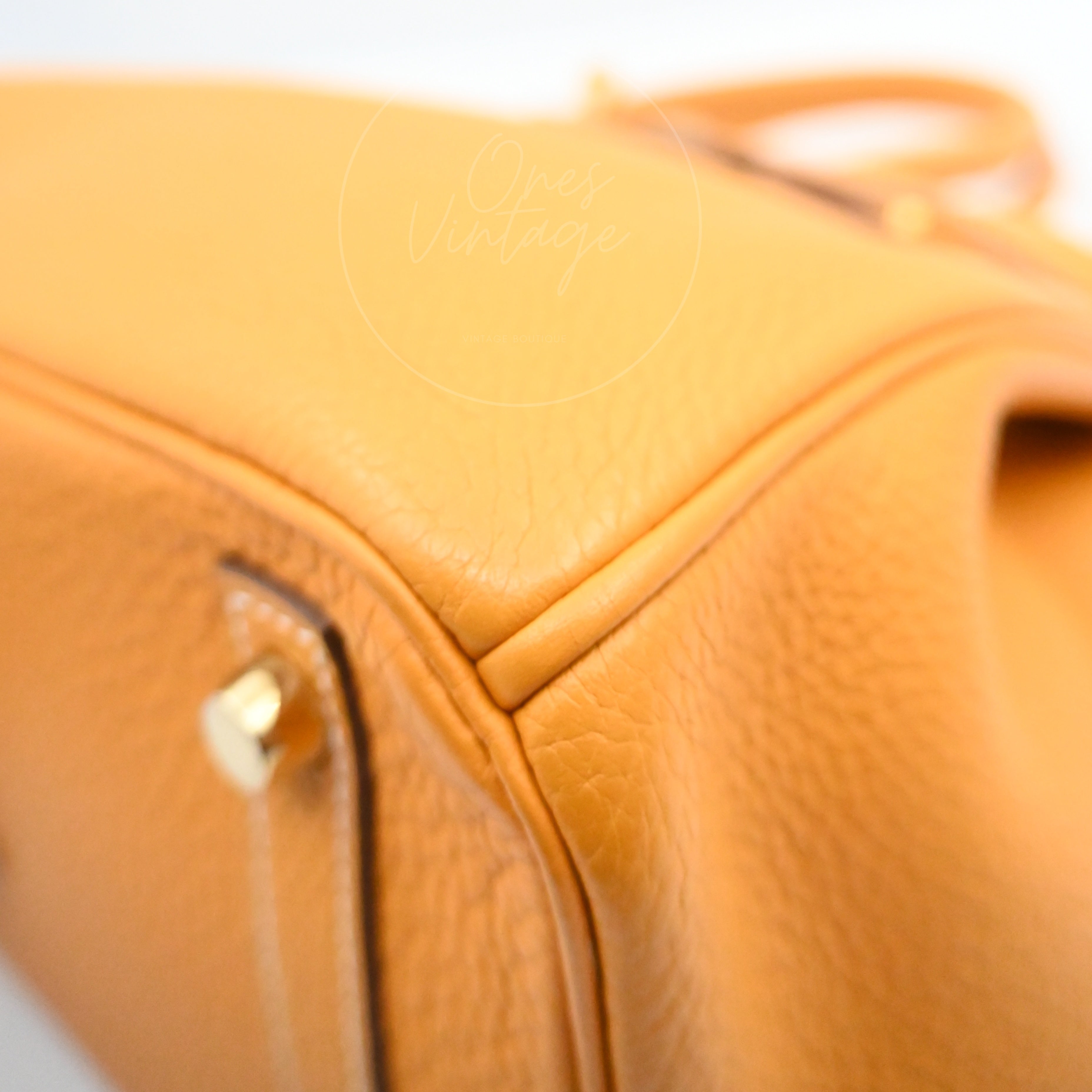 [Pre-owned] Hermes Birkin 30 Orange TC GHW Stamp Square P