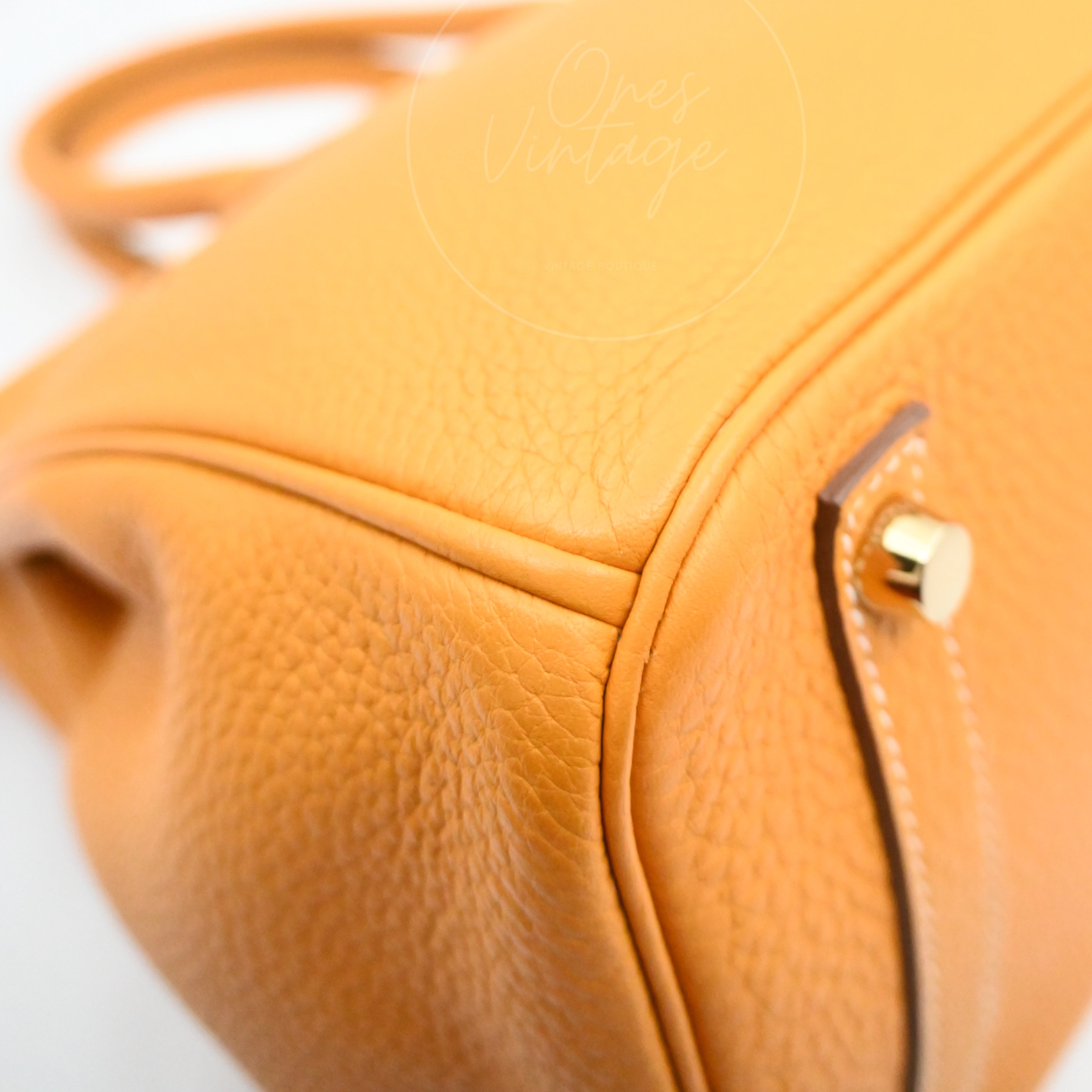 [Pre-owned] Hermes Birkin 30 Orange TC GHW Stamp Square P