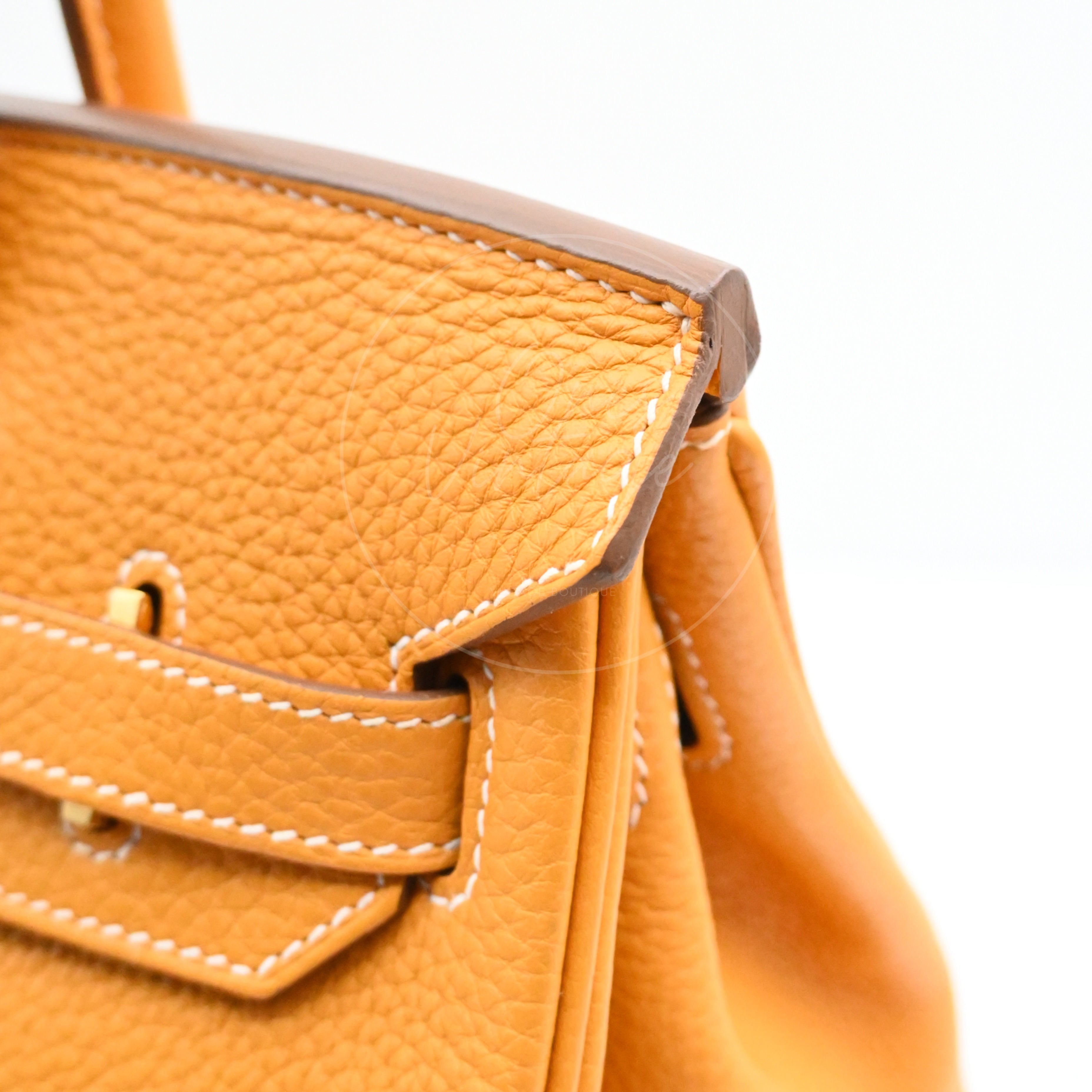 [Pre-owned] Hermes Birkin 30 Orange TC GHW Stamp Square P