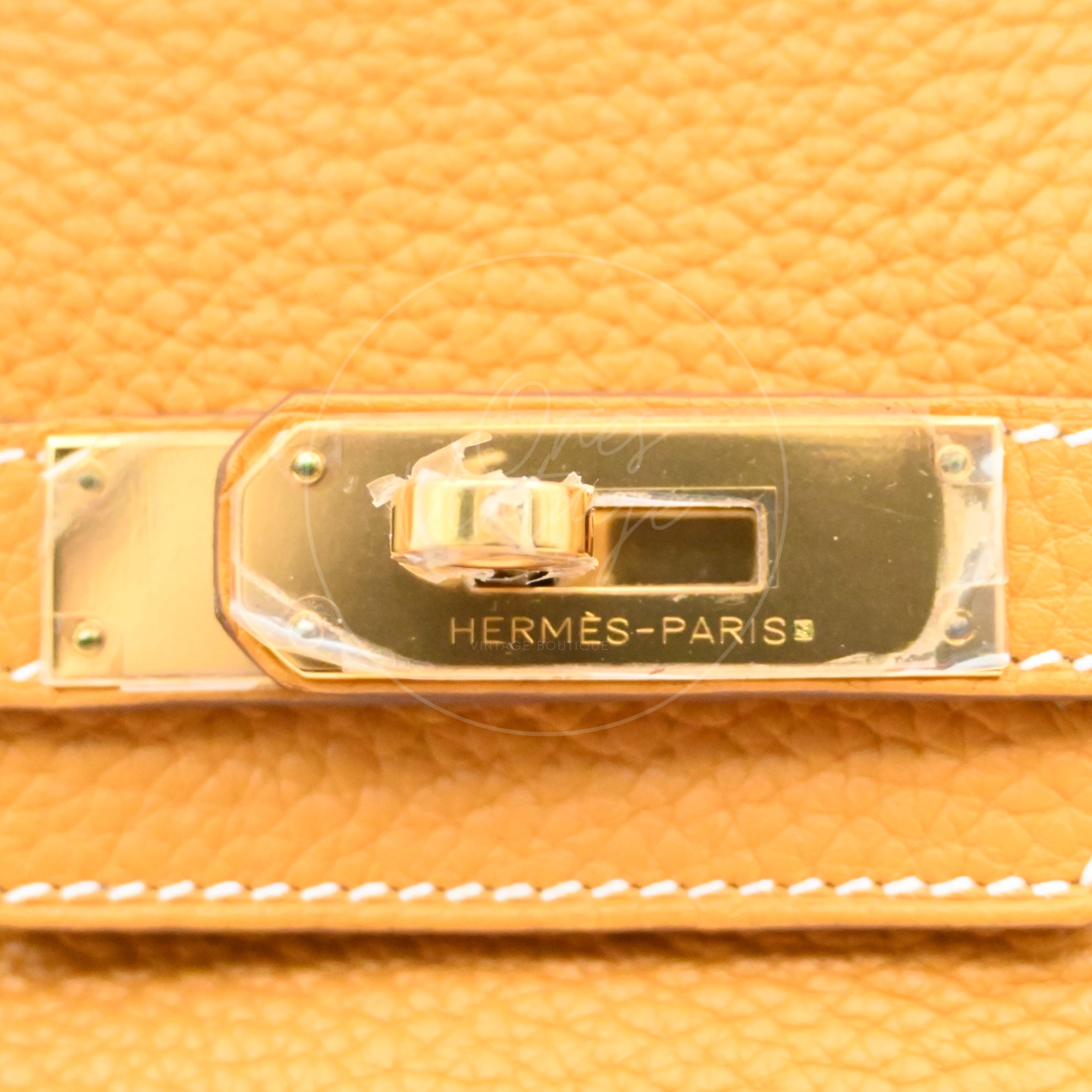 [Pre-owned] Hermes Birkin 30 Orange TC GHW Stamp Square P