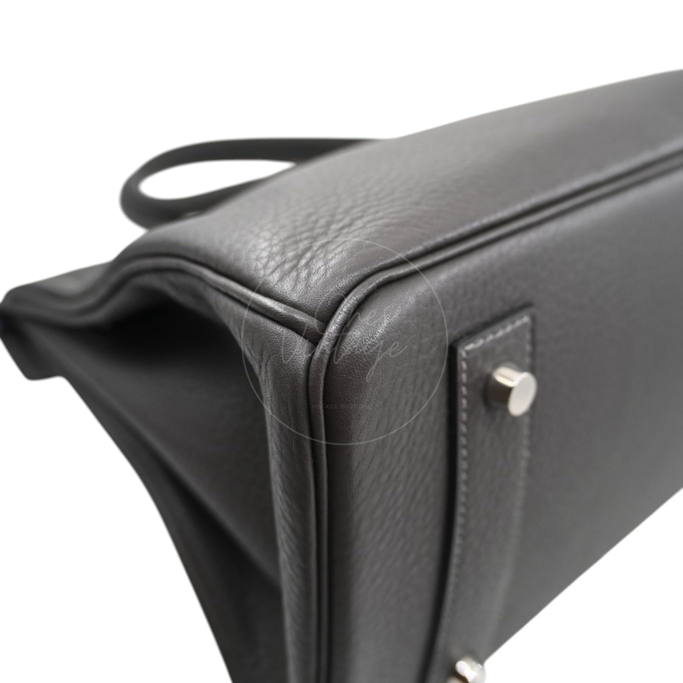 Hermes Birkin Shoulder Clemence 42 Gris Graphite PHW Square M