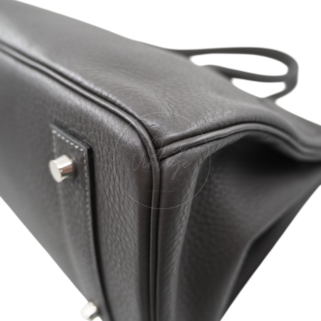 Hermes Birkin Shoulder Clemence 42 Gris Graphite PHW Square M