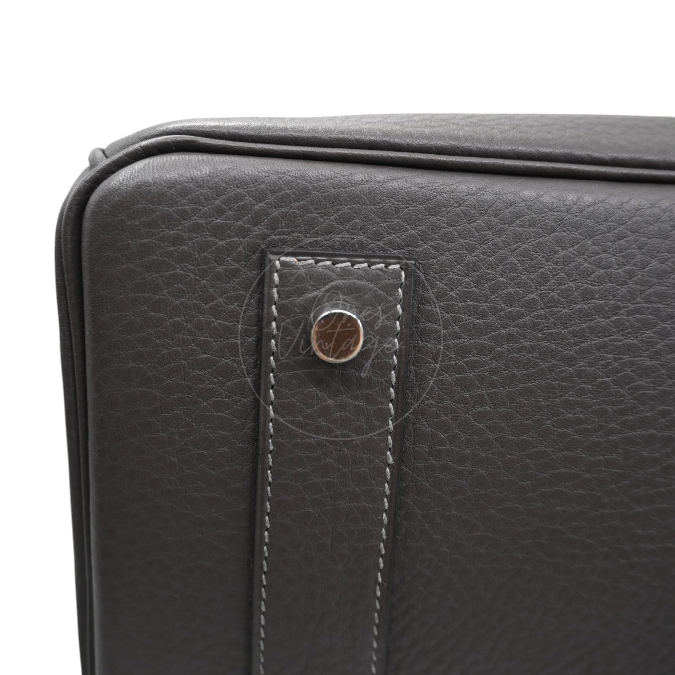 Hermes Birkin Shoulder Clemence 42 Gris Graphite PHW Square M