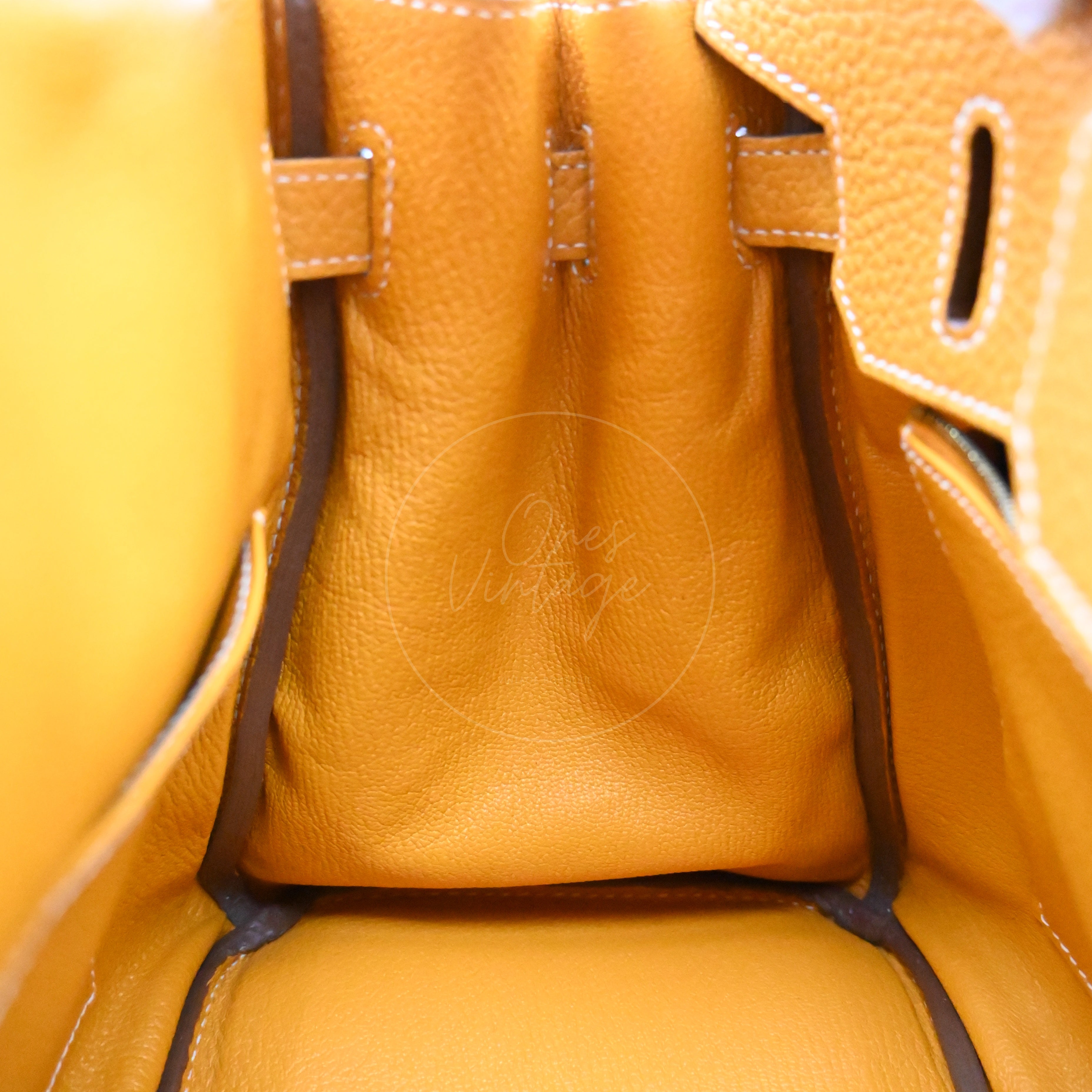 [Pre-owned] Hermes Birkin 30 Orange TC GHW Stamp Square P