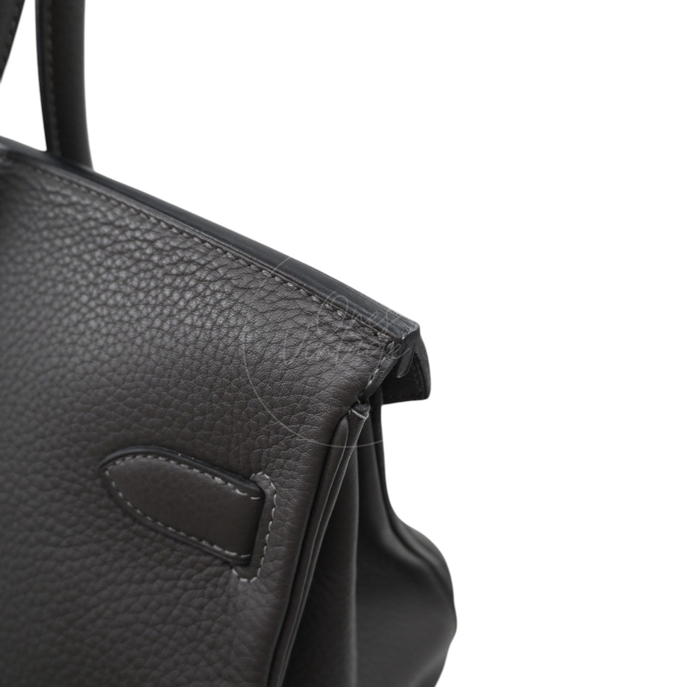 Hermes Birkin Shoulder Clemence 42 Gris Graphite PHW Square M