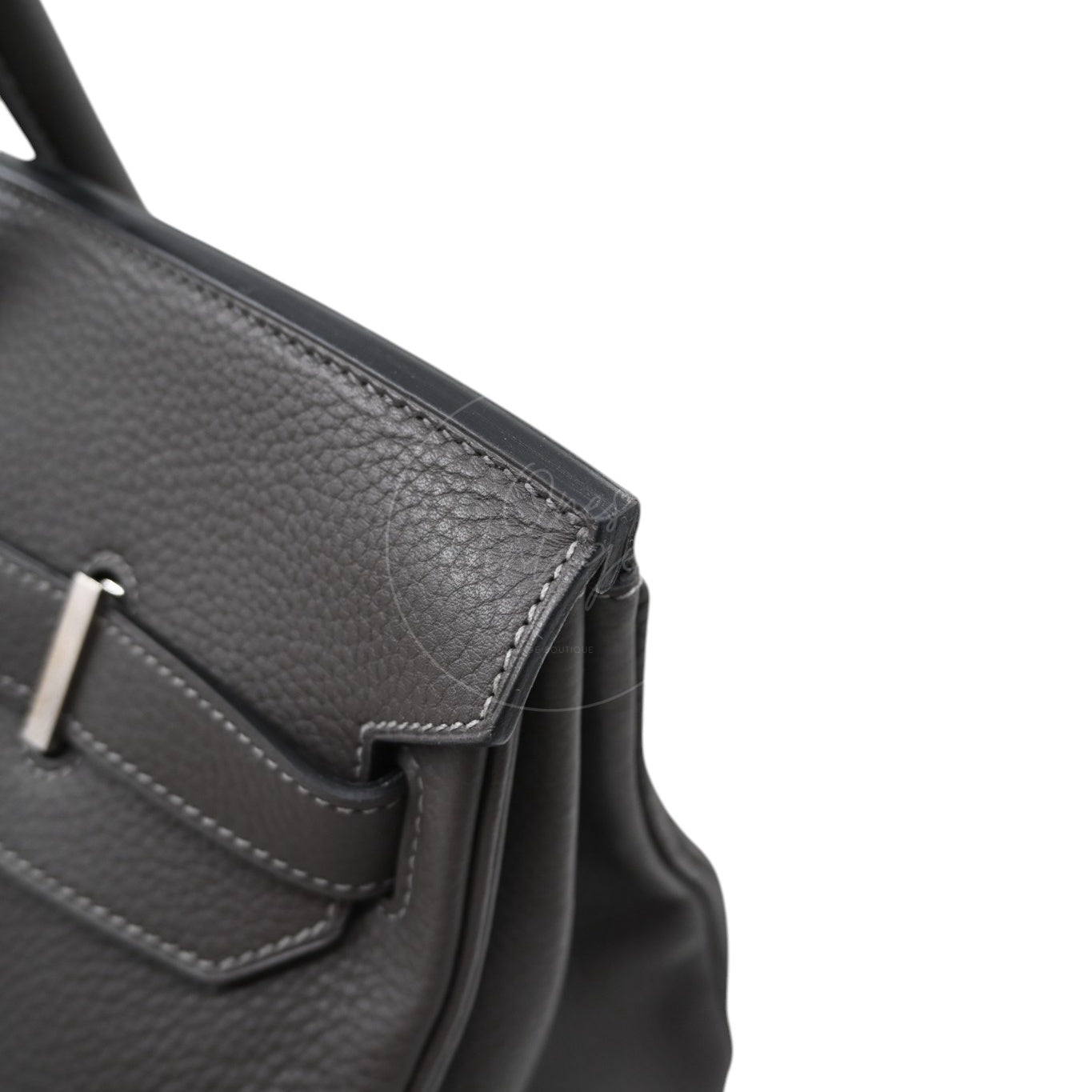 Hermes Birkin Shoulder Clemence 42 Gris Graphite PHW Square M