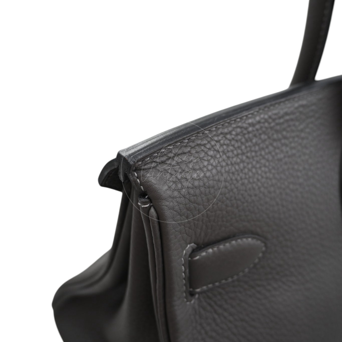 Hermes Birkin Shoulder Clemence 42 Gris Graphite PHW Square M