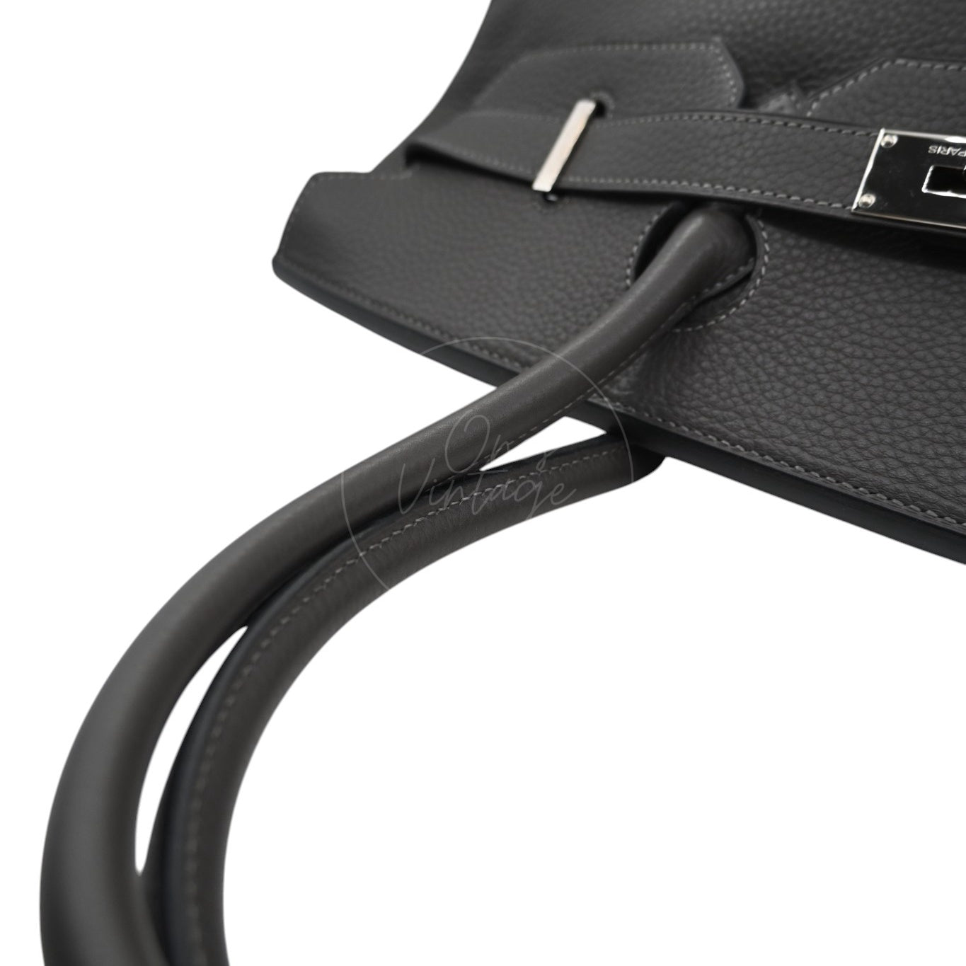 Hermes Birkin Shoulder Clemence 42 Gris Graphite PHW Square M