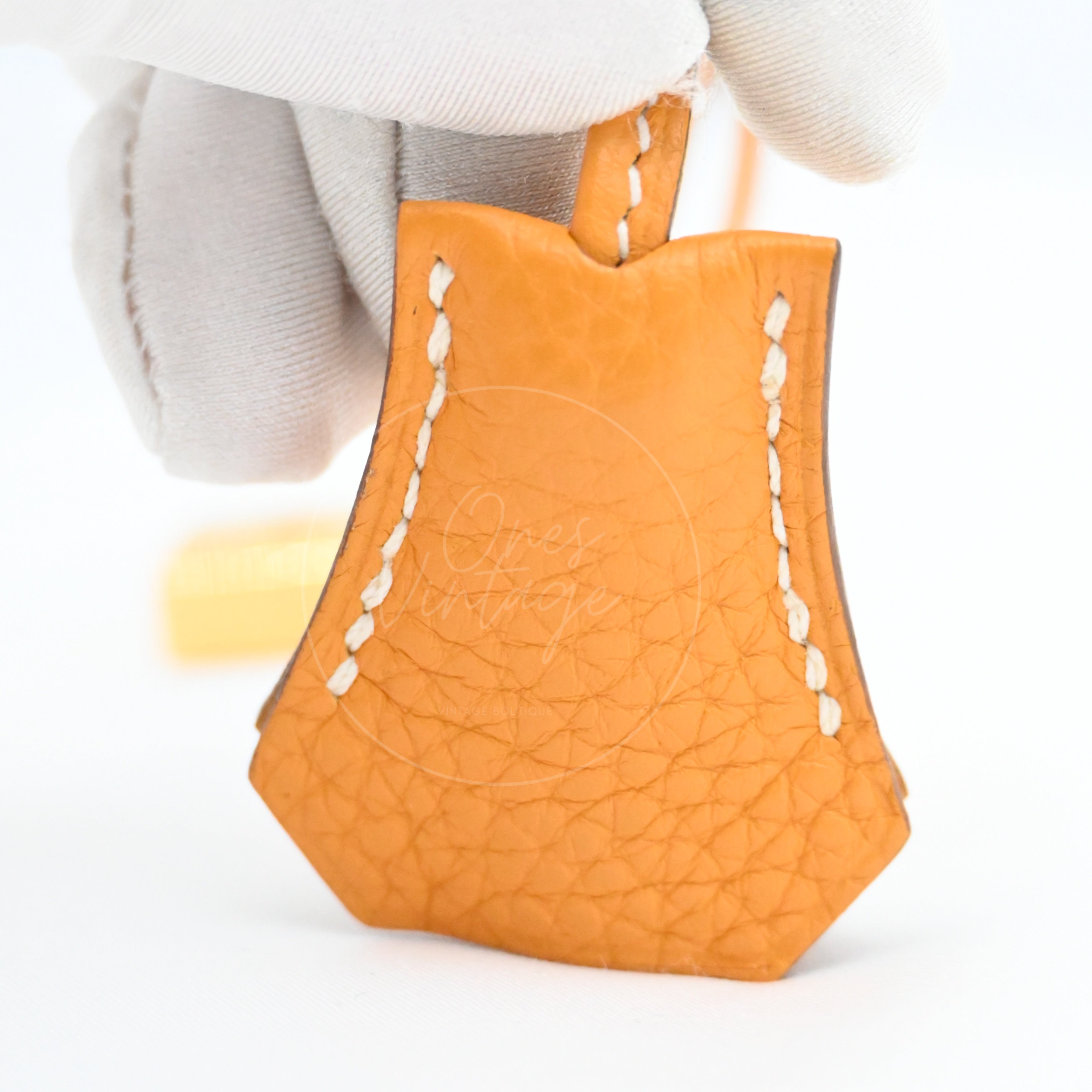 [Pre-owned] Hermes Birkin 30 Orange TC GHW Stamp Square P