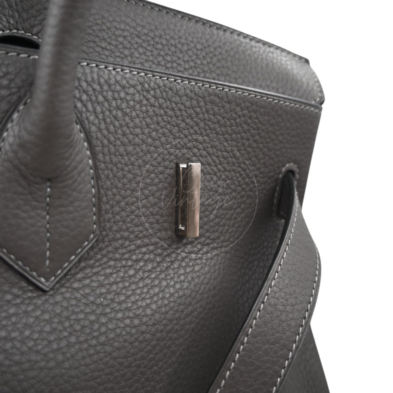 Hermes Birkin Shoulder Clemence 42 Gris Graphite PHW Square M