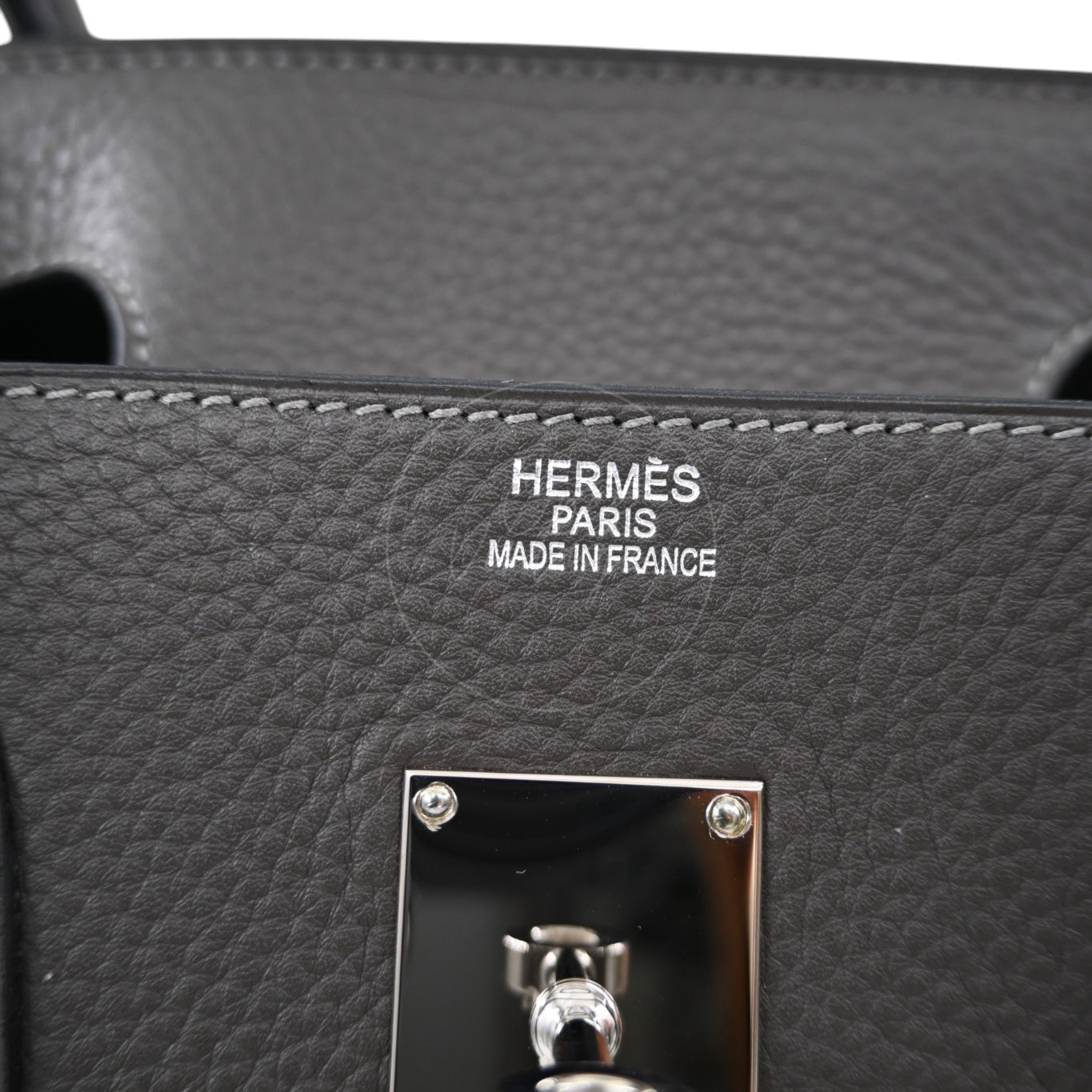 Hermes Birkin Shoulder Clemence 42 Gris Graphite PHW Square M
