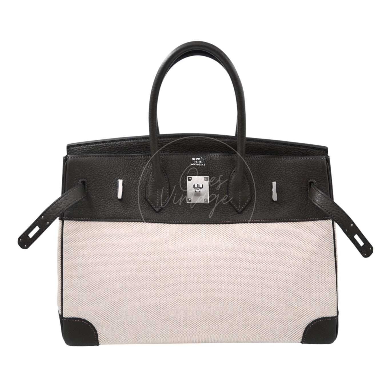 [Pre-owned] Hermes Birkin 35 Green x Fabrics PHW