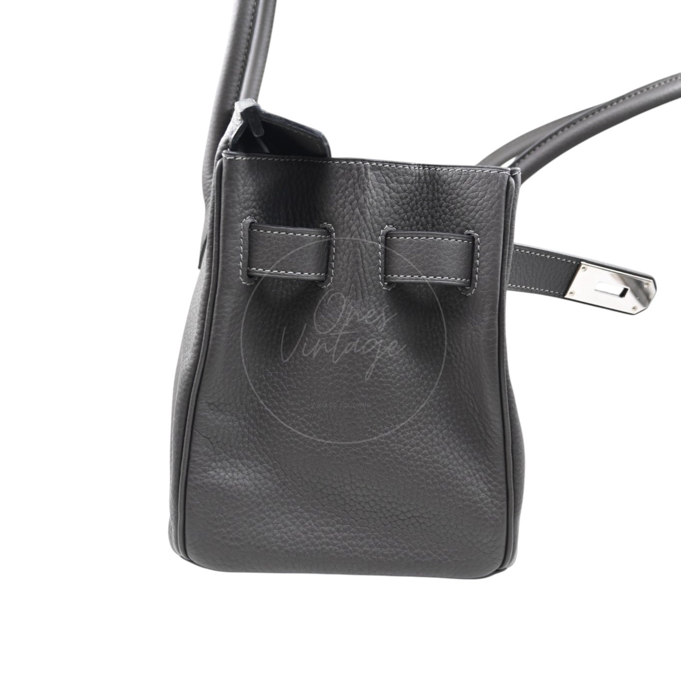 Hermes Birkin Shoulder Clemence 42 Gris Graphite PHW Square M