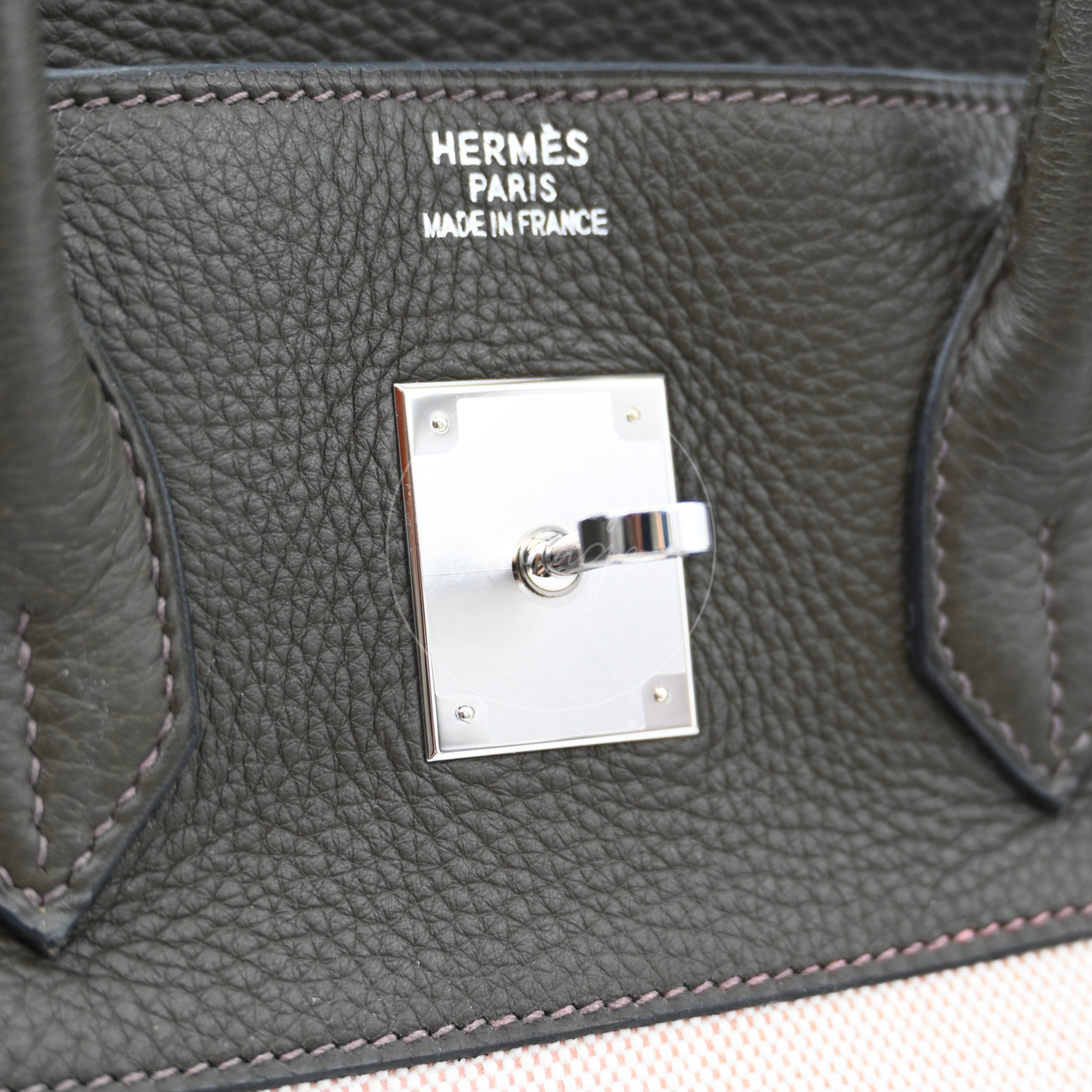 [Pre-owned] Hermes Birkin 35 Green x Fabrics PHW