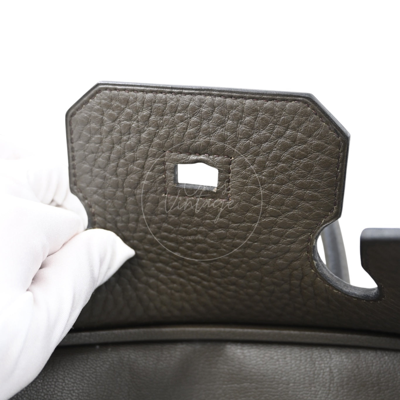 [Pre-owned] Hermes Birkin 35 Green x Fabrics PHW