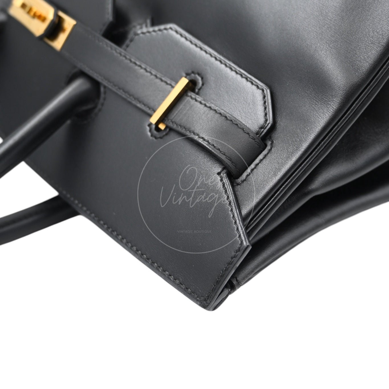 [Pre-owned] Hermes Birkin 35 BK35 Box Noir Stamp Square A Handbag