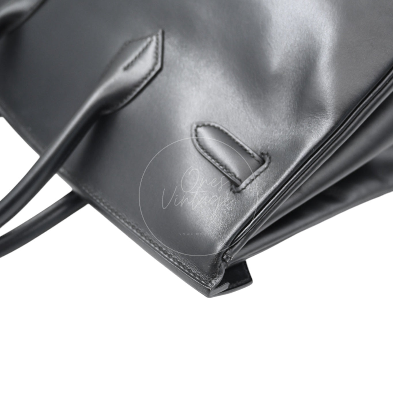 [Pre-owned] Hermes Birkin 35 BK35 Box Noir Stamp Square A Handbag