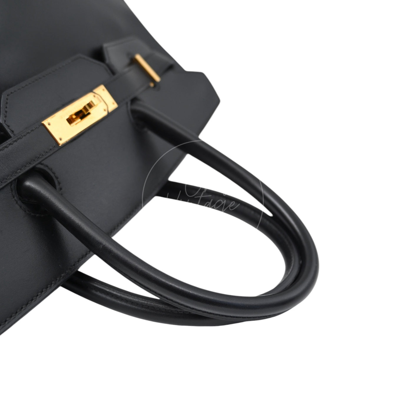 [Pre-owned] Hermes Birkin 35 BK35 Box Noir Stamp Square A Handbag