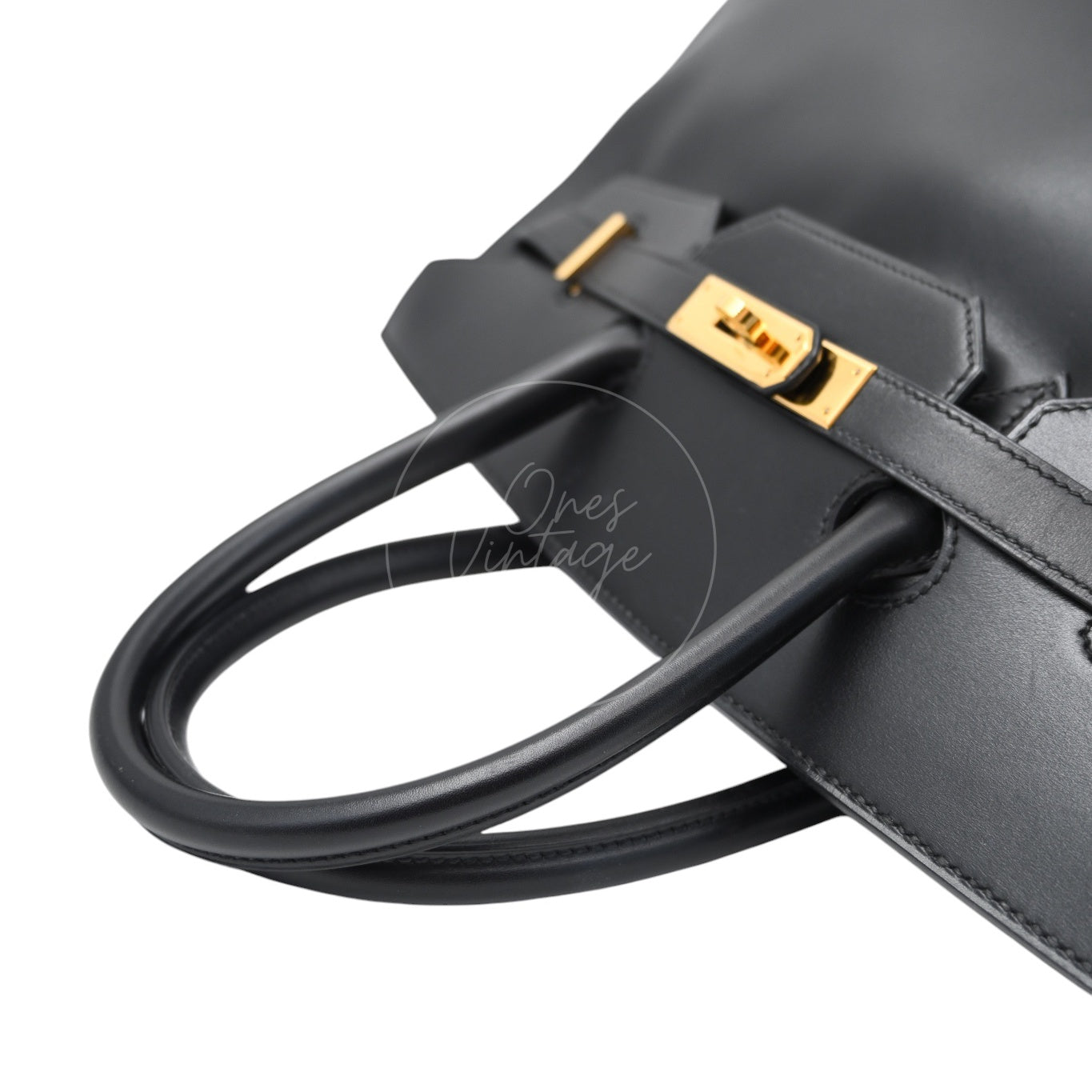[Pre-owned] Hermes Birkin 35 BK35 Box Noir Stamp Square A Handbag