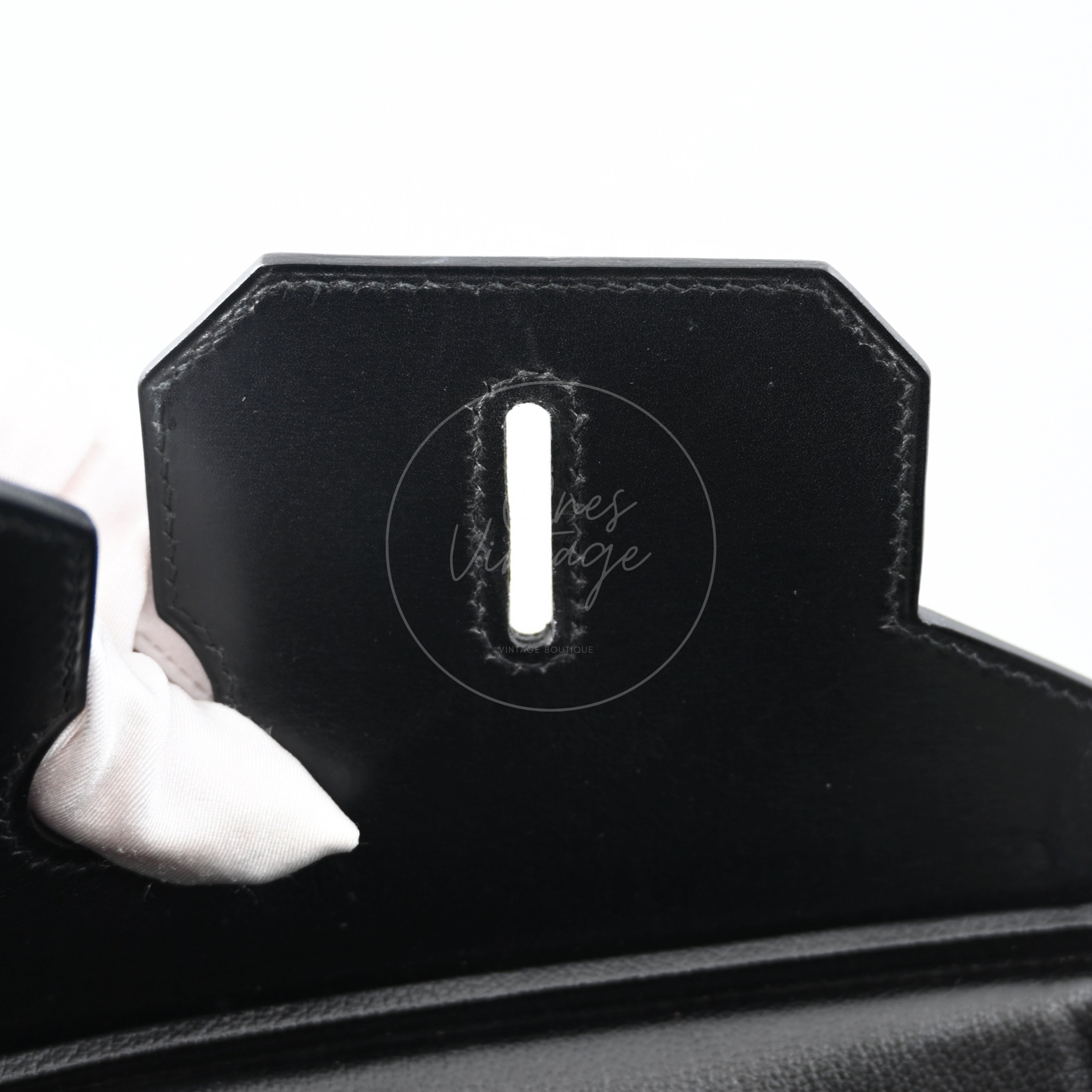 [Pre-owned] Hermes Birkin 35 BK35 Box Noir Stamp Square A Handbag